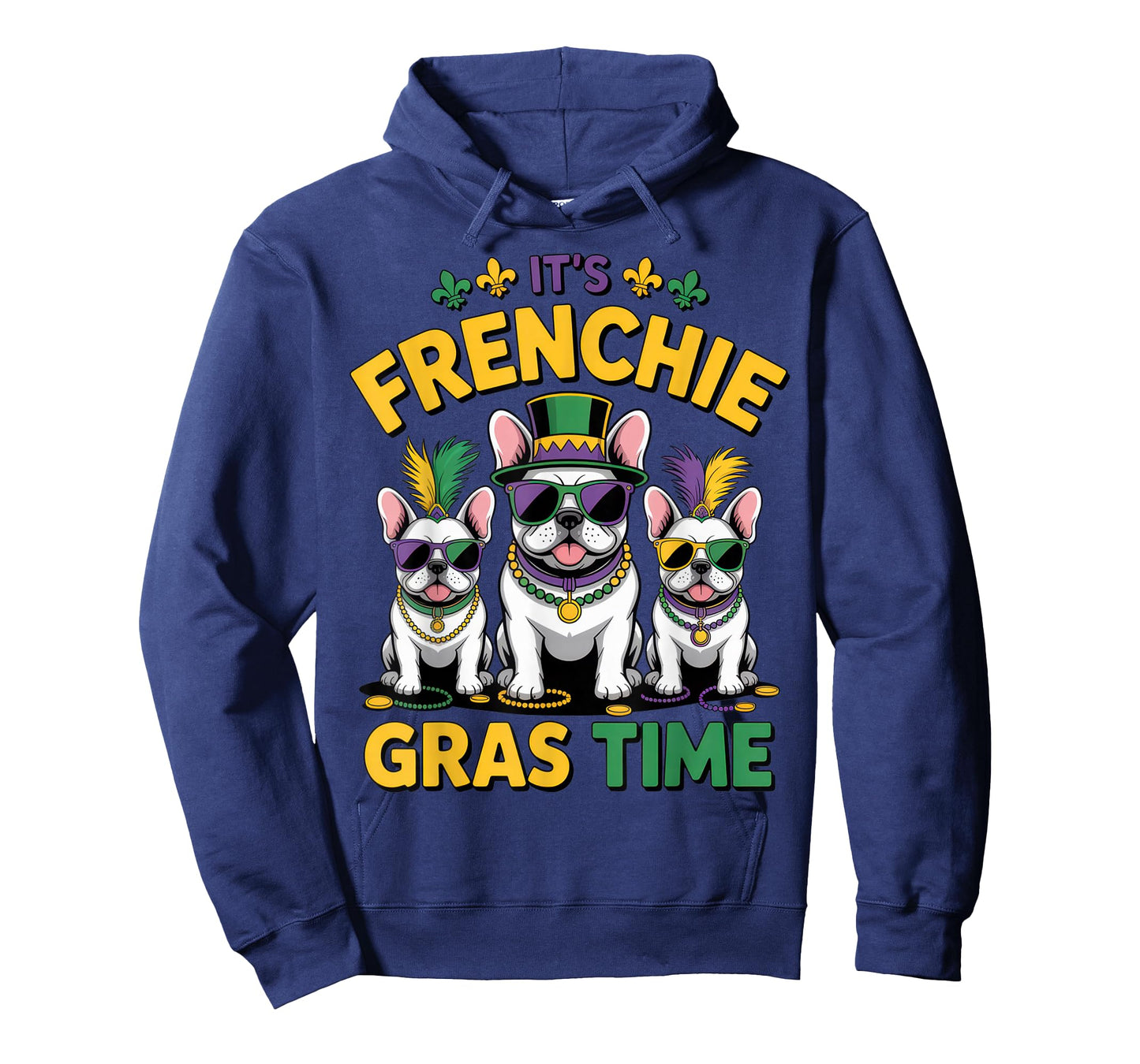It's Frenchie Gras Time French Bulldog Lovers Mardi Gras T-Shirt