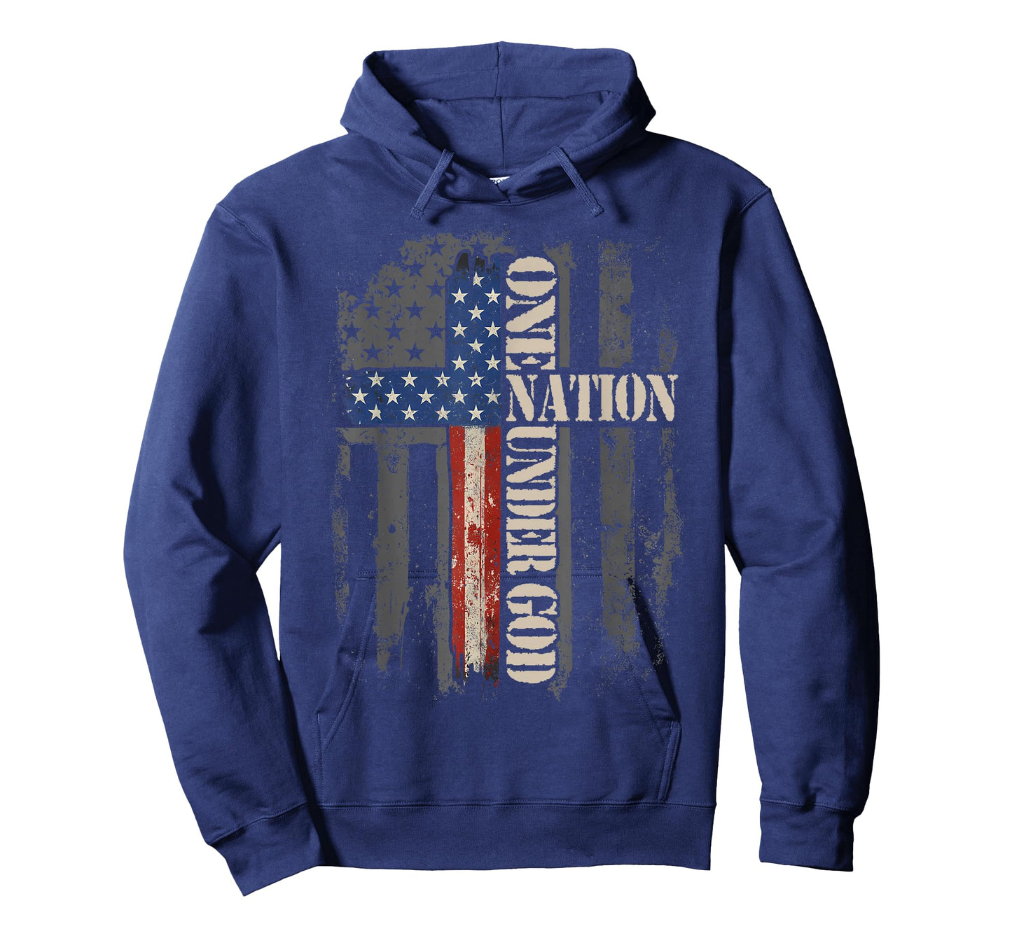 One Nation Under God Flag 4th of July Patriotic Christian T-Shirt