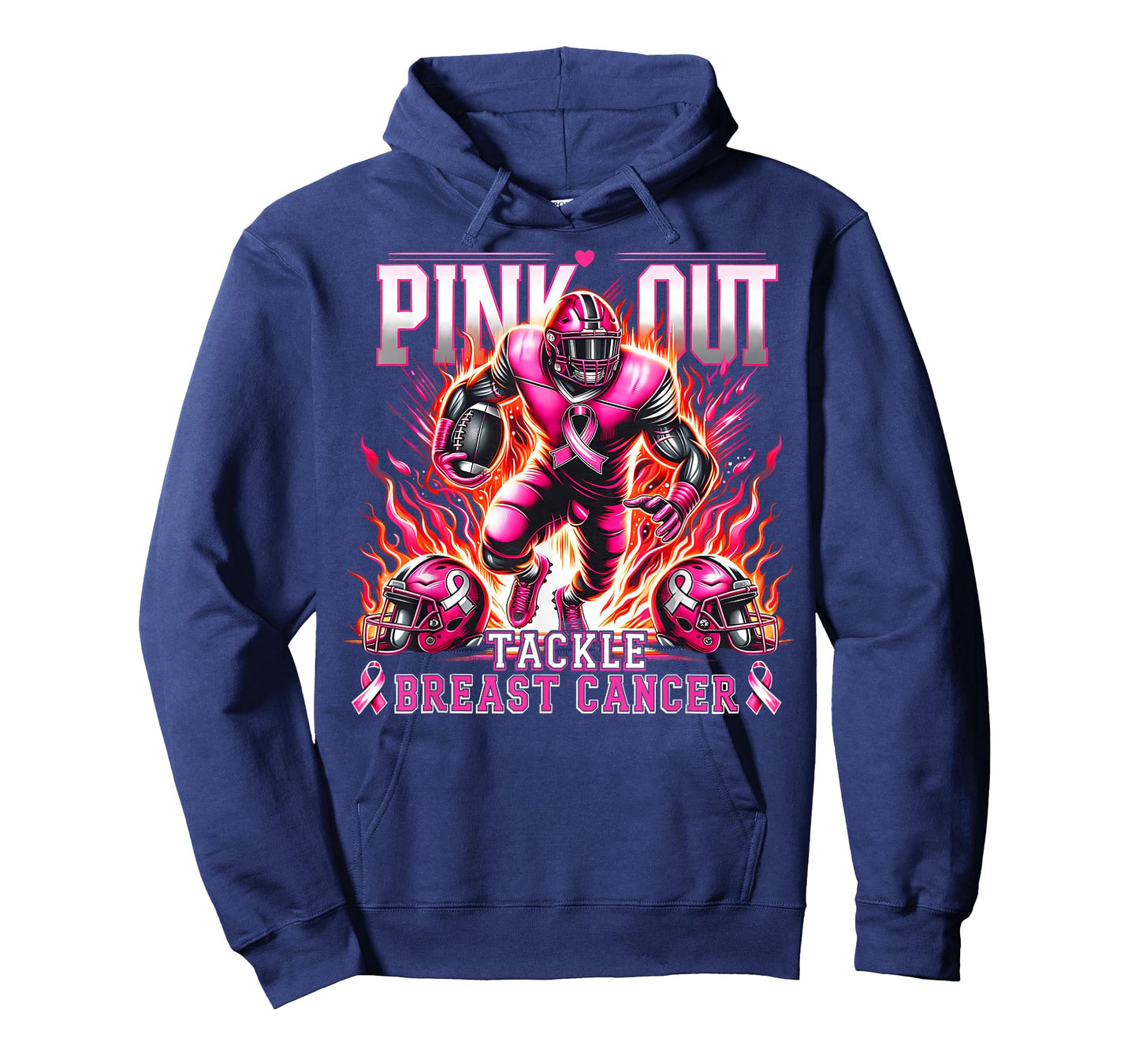 Football Pink Out Tackle Breast Cancer Awareness Men Women T-Shirt