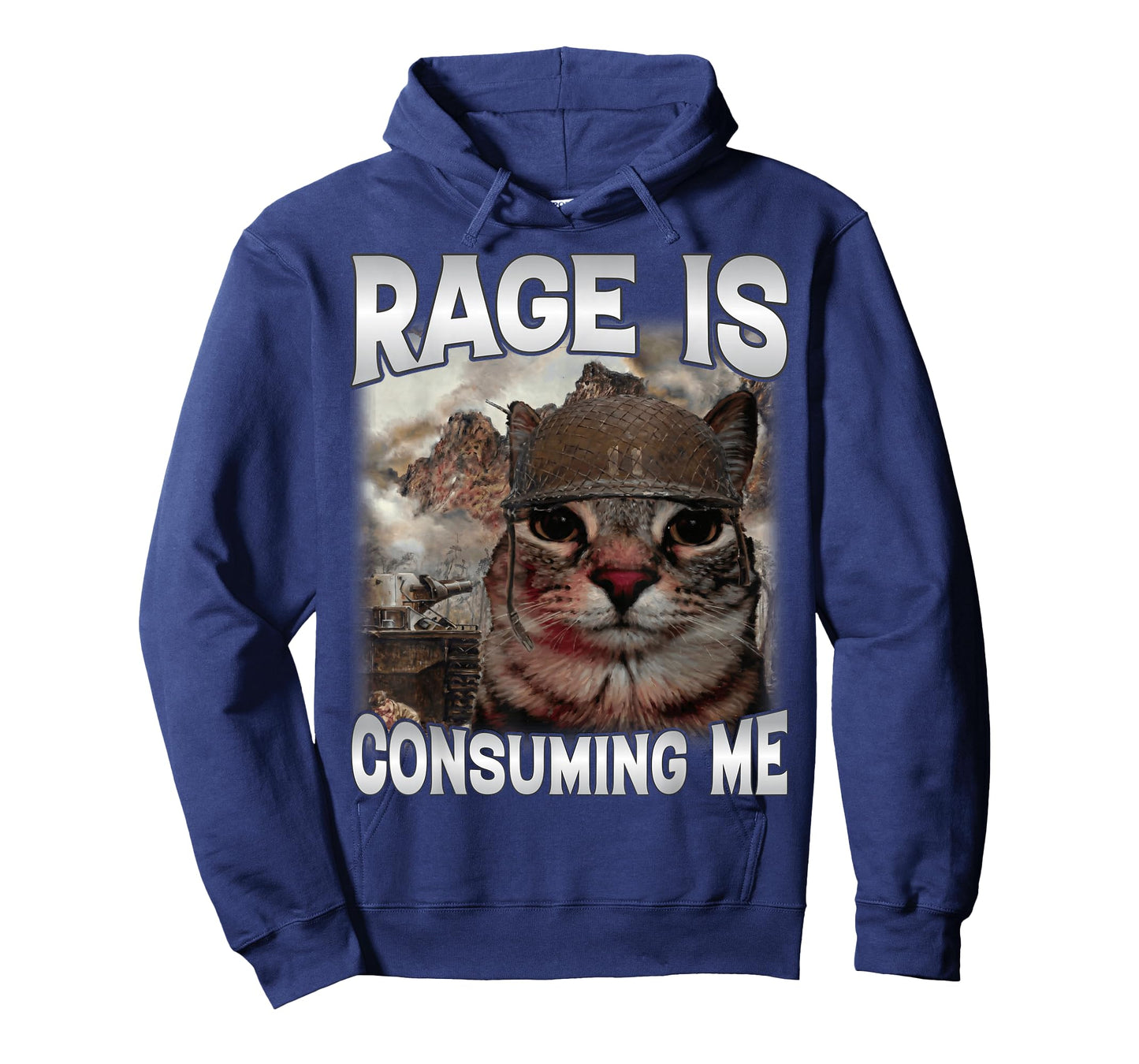 Rage is Consuming Me Silly Staring Cat Meme Joke Dad Mom Cat T-Shirt