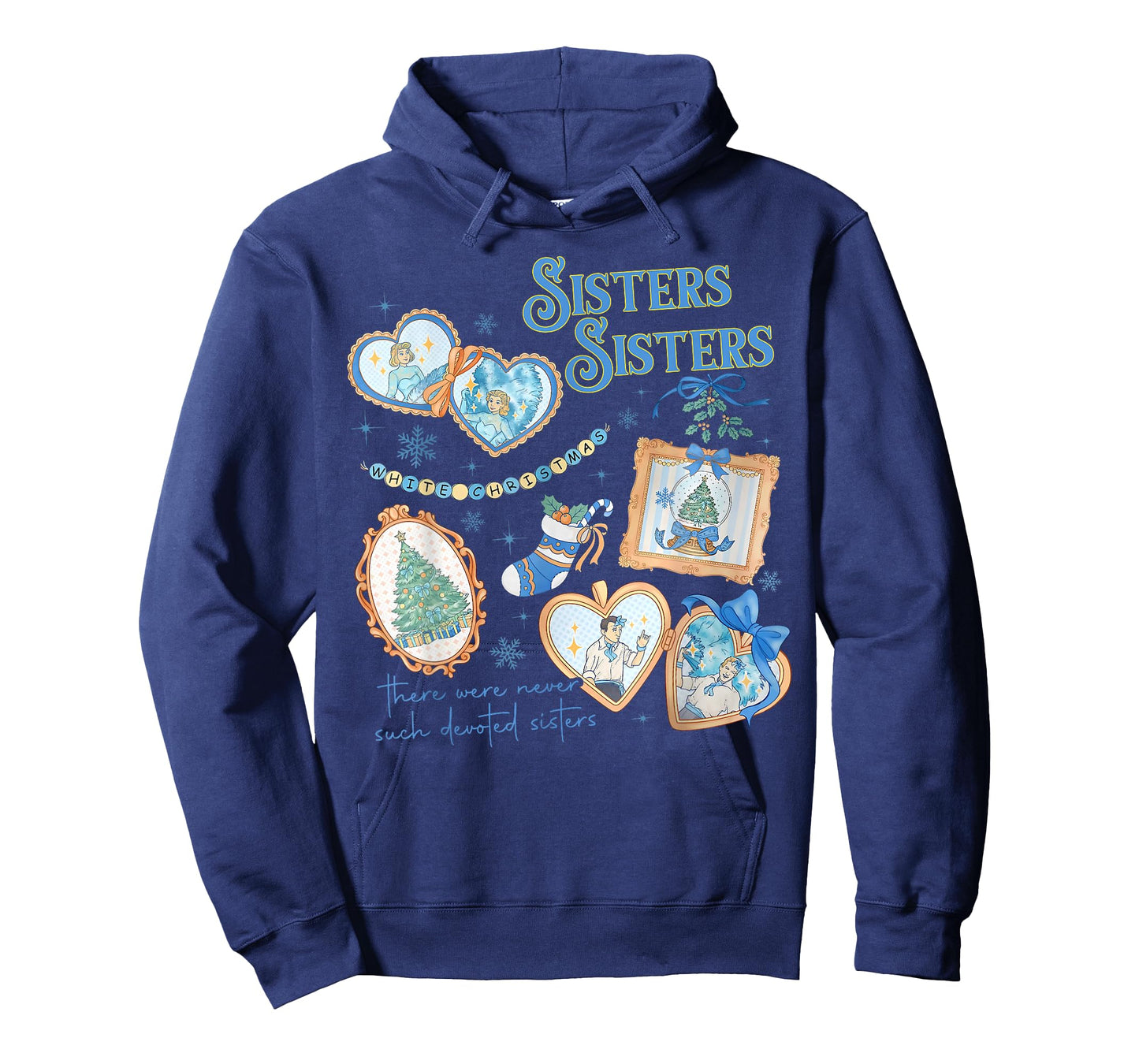Devoted Sisters White Xmas Merry Christmas Snowflake Holiday T-Shirt