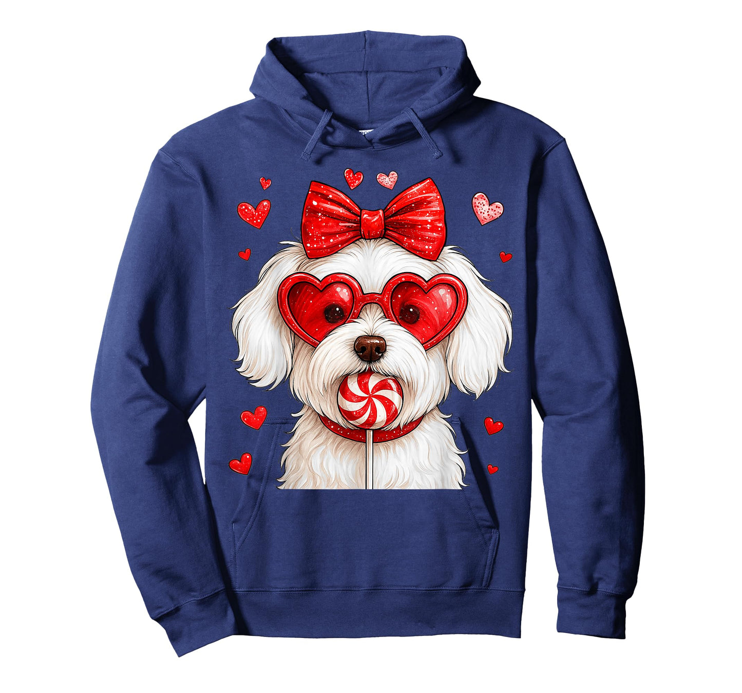 Cute Maltese Valentine Heart Candy Valentines Day Girls Kids T-Shirt