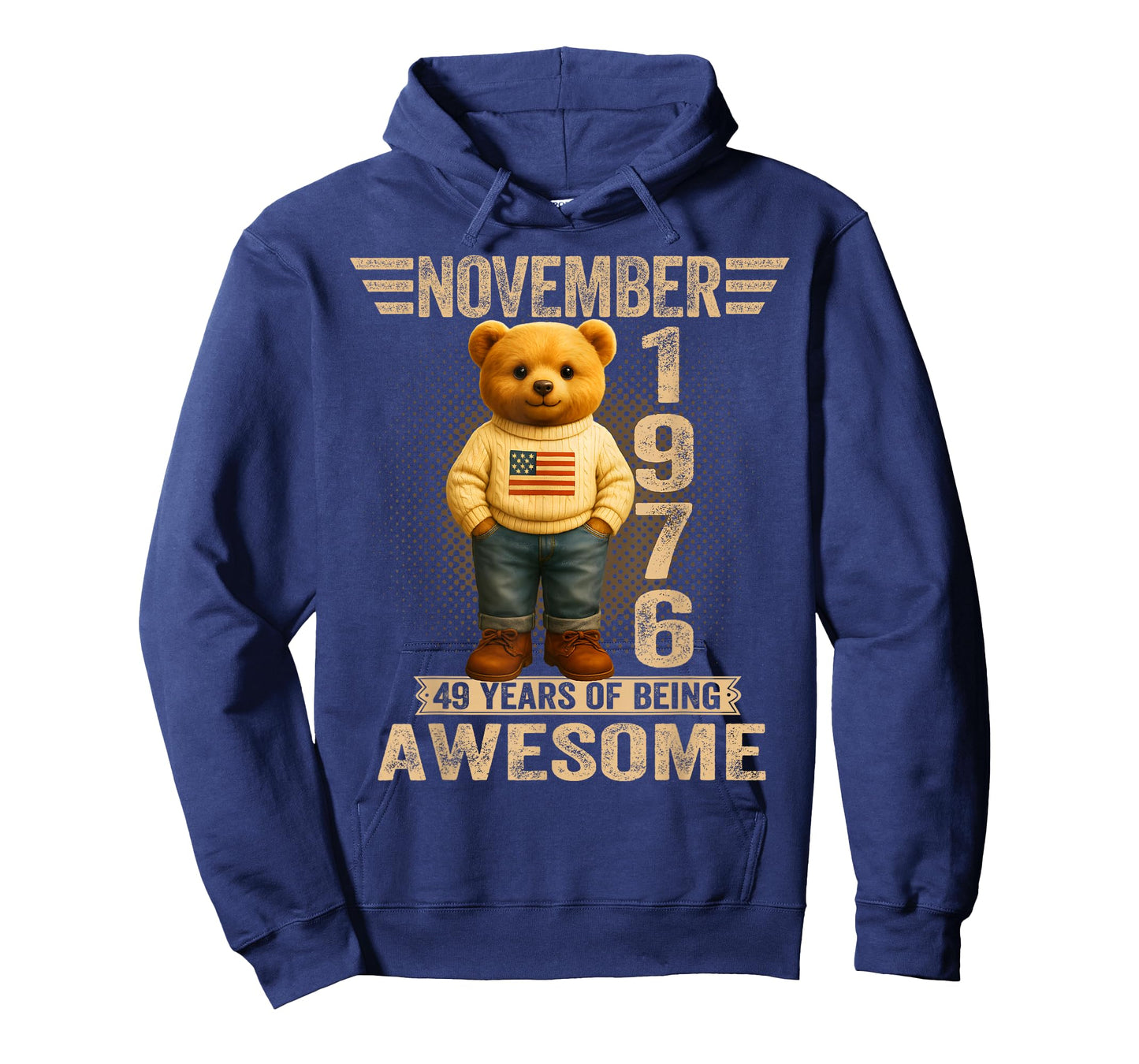 49 Year Old November 1976 Teddy Bear 49th Birthday Men Women T-Shirt