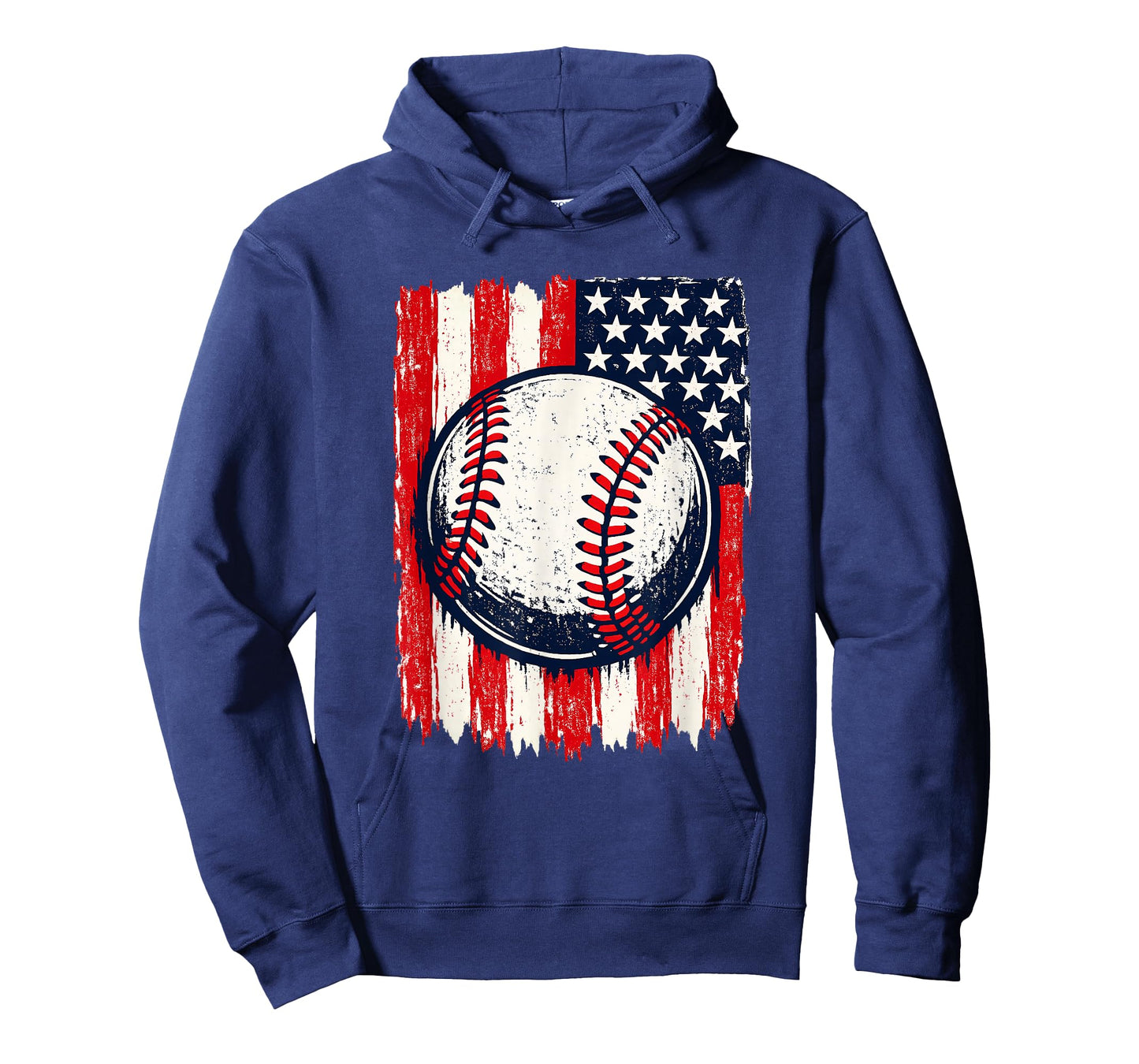 Baseball American Flag Vintage Patriotic T-Shirt
