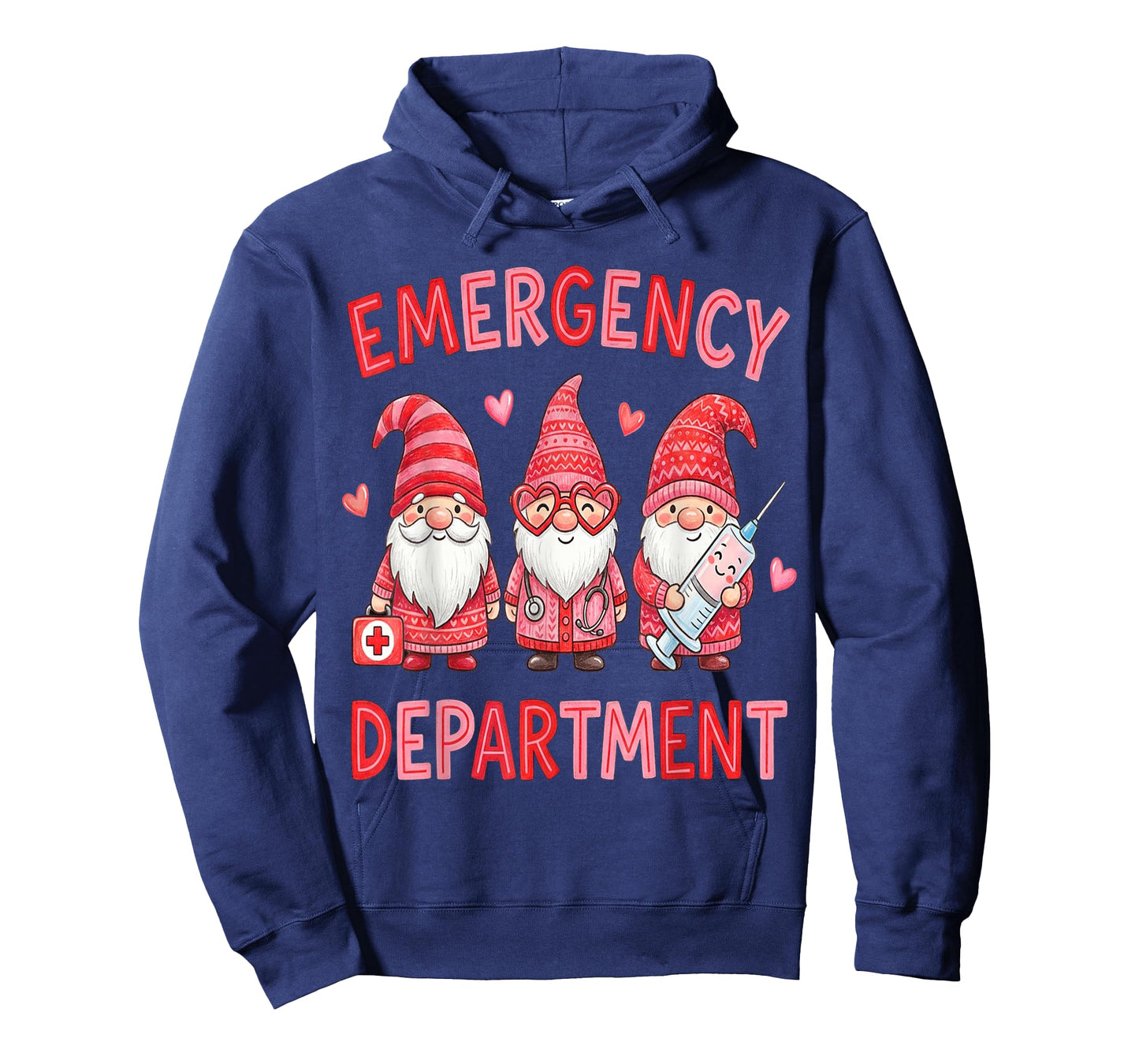 Gnome Emergency Department Valentine ER Valentines Nurse T-Shirt