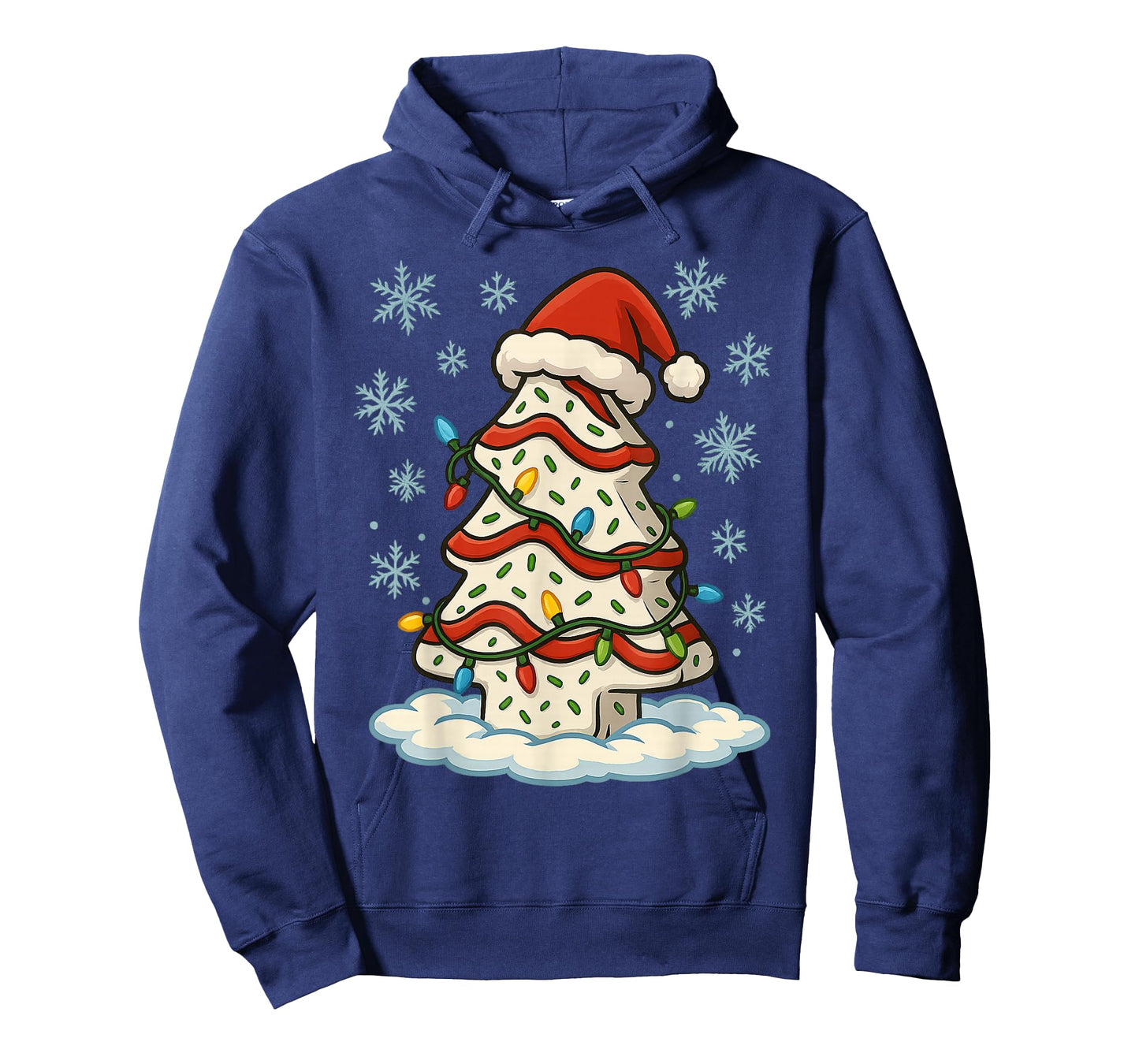 Fun Christmas Lights Wrapped On Christmas Tree Food Cake T-Shirt