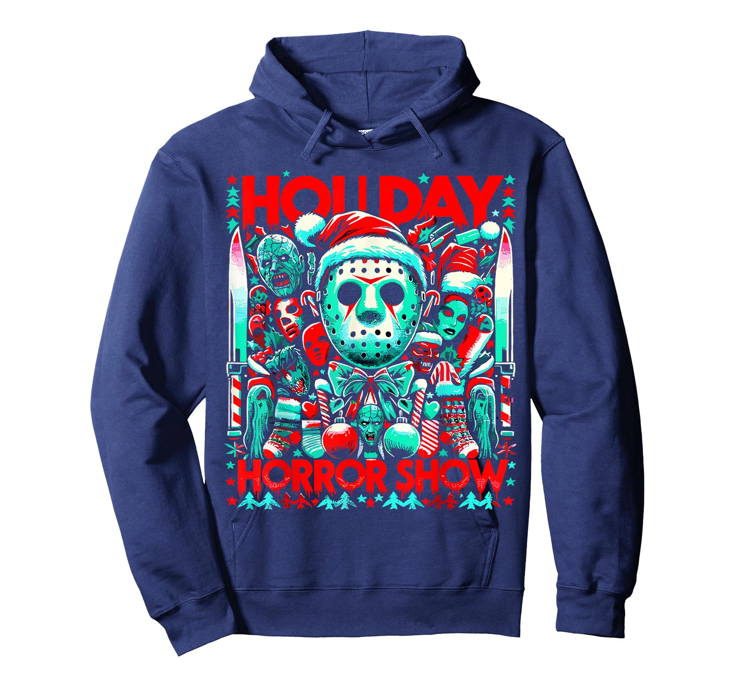 Merry Christmas Festive Slasher Candy Cane Menace T-Shirt