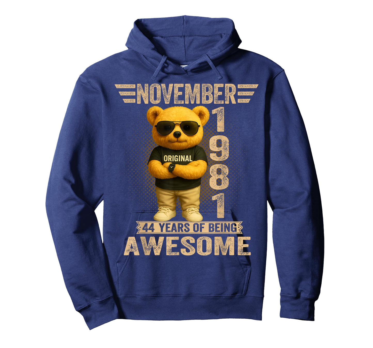 44 Year Old November 1981 Teddy Bear 44th Birthday Men Women T-Shirt