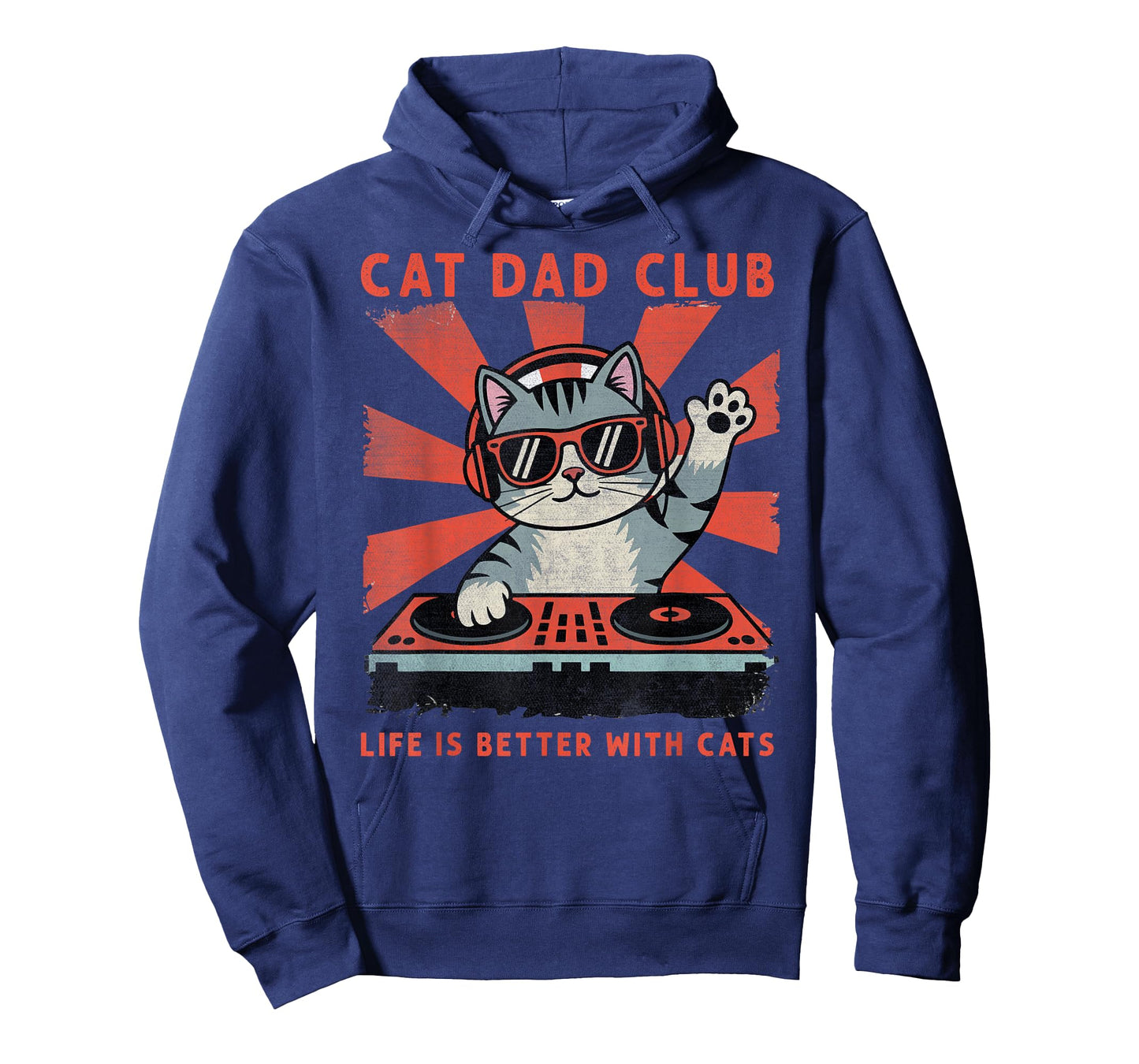 Cat Dad Club, Life is Better with Cats, Cat Dad Funny Cat T-Shirt