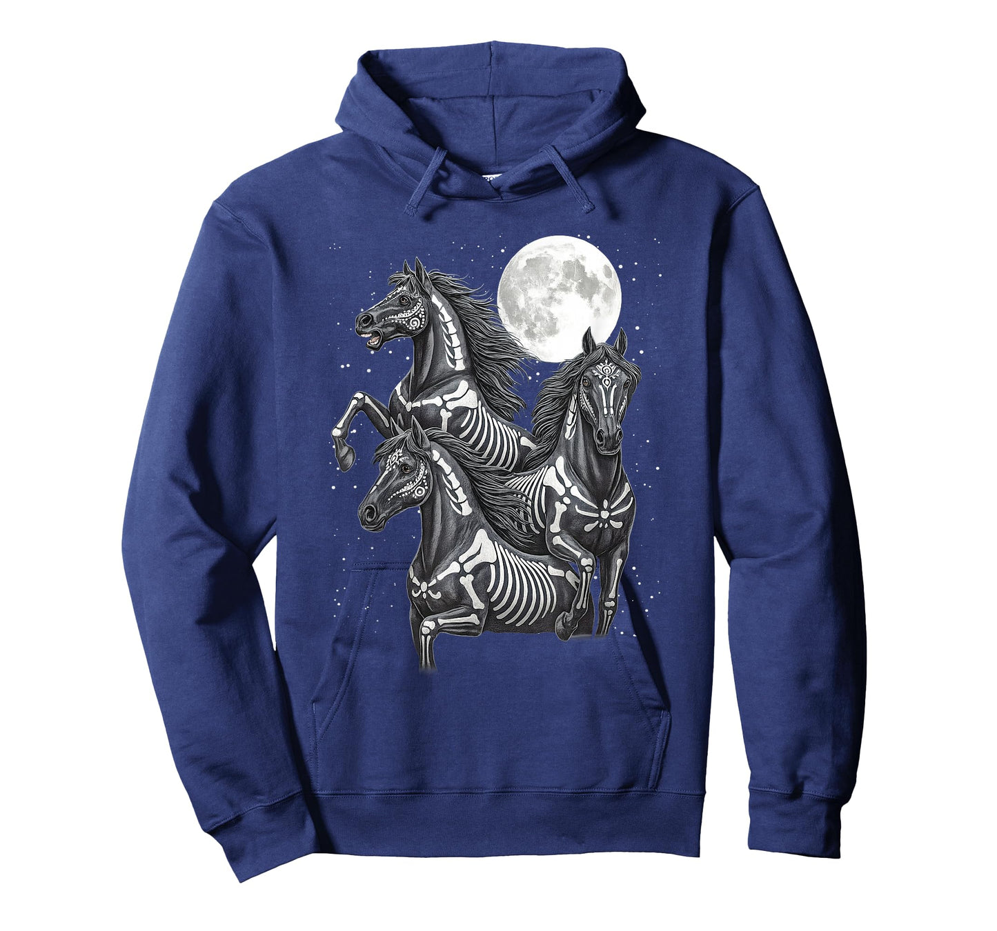 Three Horse Moon - Día de Los Muertos Skeleton Horse T-Shirt