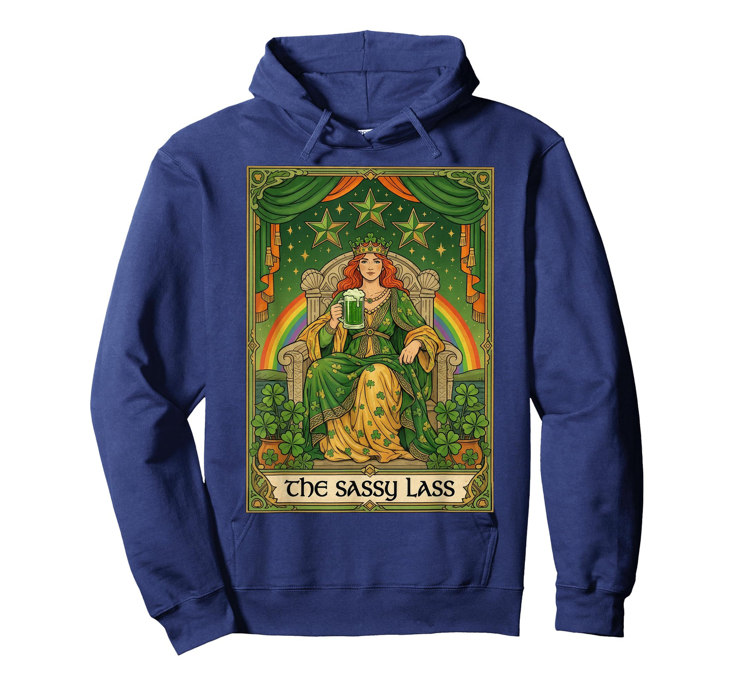 The Sassy Lass Tarot Card Style Girl Women St Patrick’s Day T-Shirt
