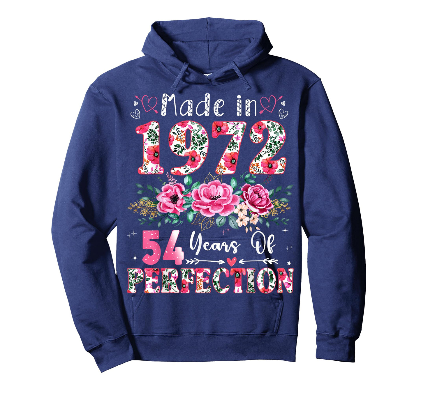 54 Year Old Made in 1972 Floral 54th Birthday Women T-Shirt