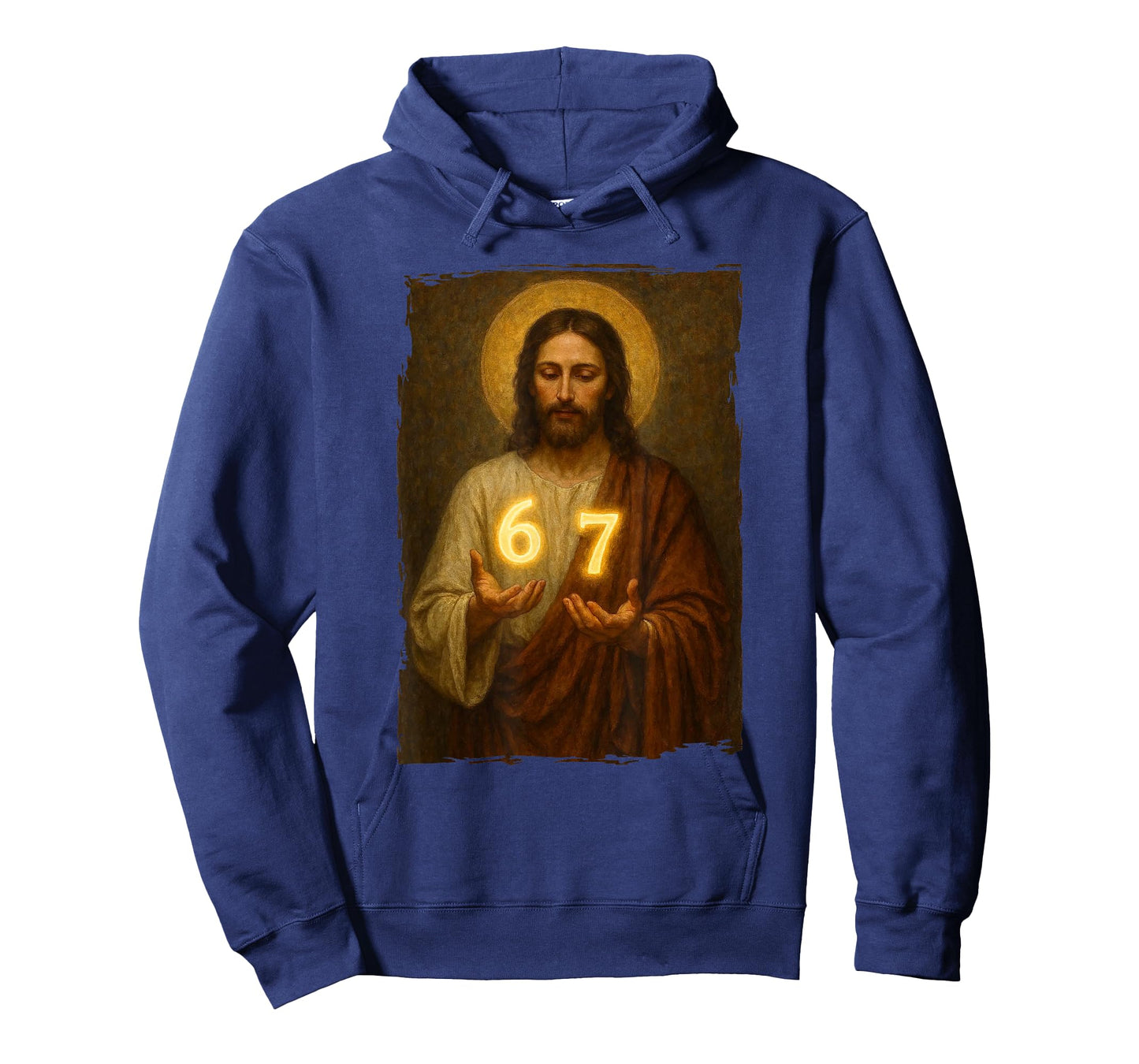 Funny 6 7 Jesus. Absurd Six Seven Meme, Weird Teens Kids 67 T-Shirt