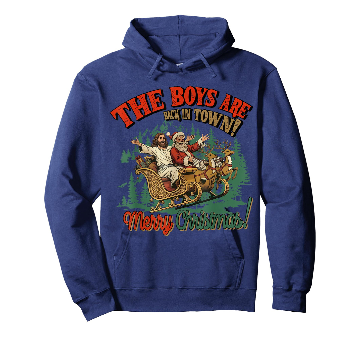 Funny Christian Christmas The Boys are Back in Town T-Shirt