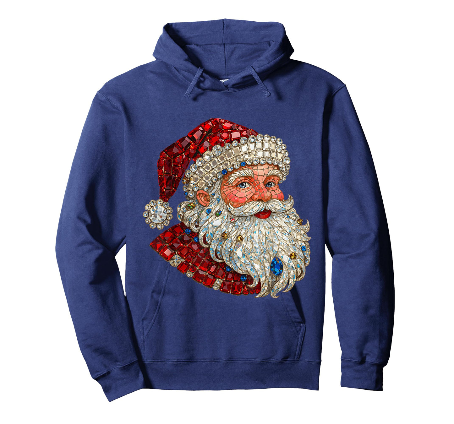 Jeweled Glam Santa Sparkle Christmas T-Shirt