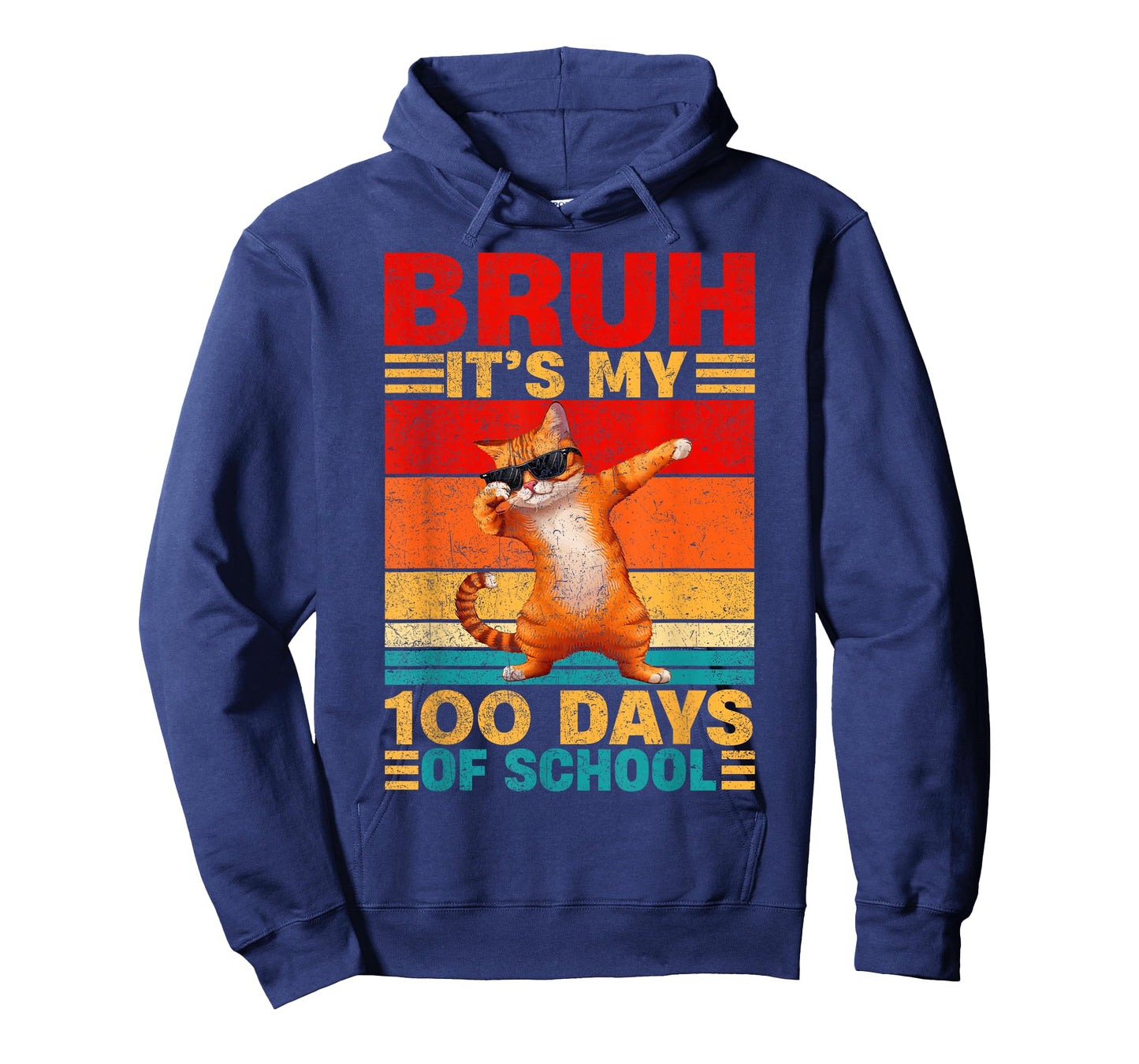Bruh It's My 100 Days of School Funny Cat Dabbing T-Shirt