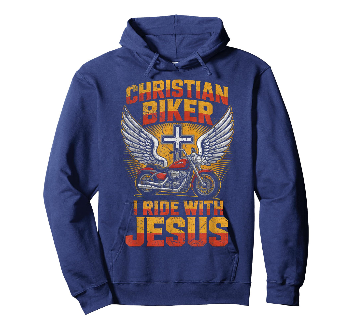 I Ride with Jesus, Christian Cross Biker Motorcycle Lover T-Shirt