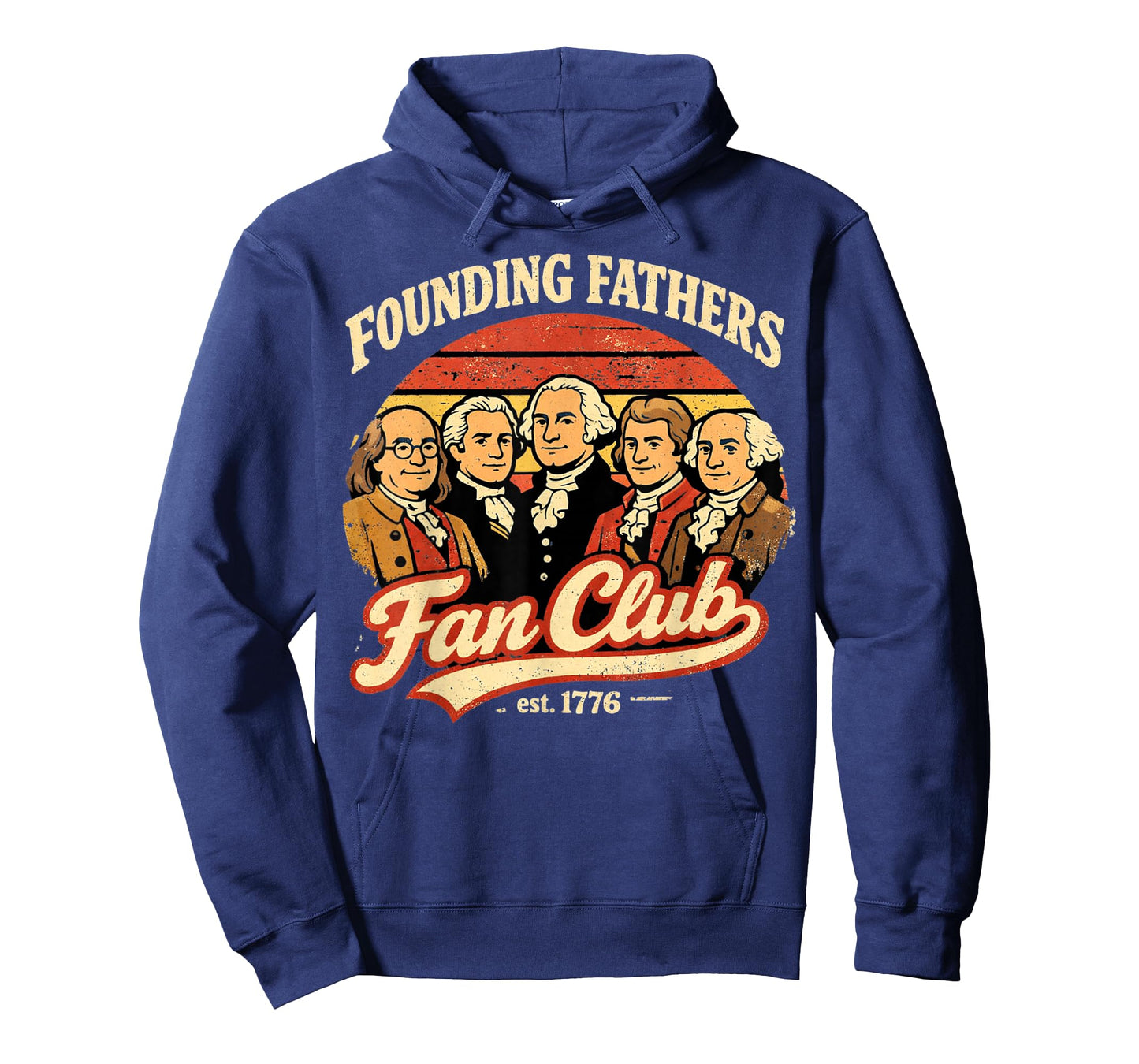 Founding Fathers Patriotic 250th Anniversary Fan Club 1776 T-Shirt