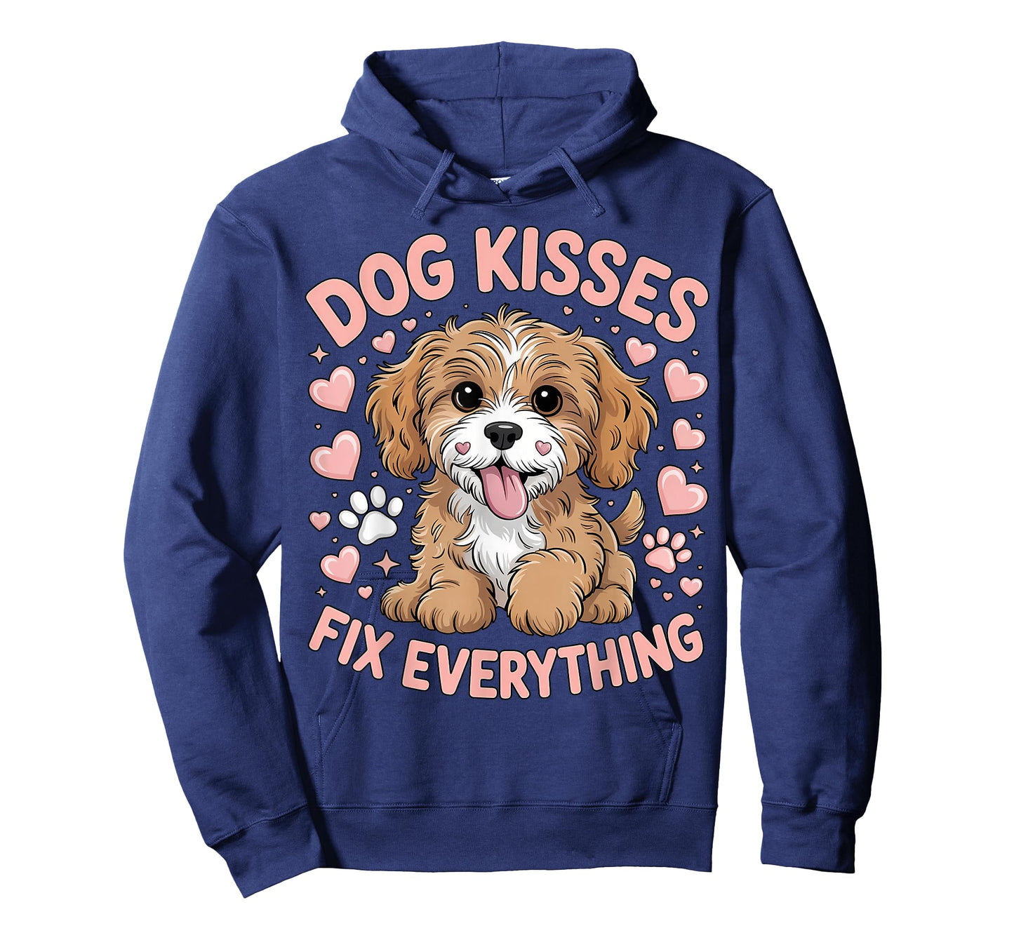 Cute Puppy Hearts Paws Dog Kisses Fix Everything T-Shirt