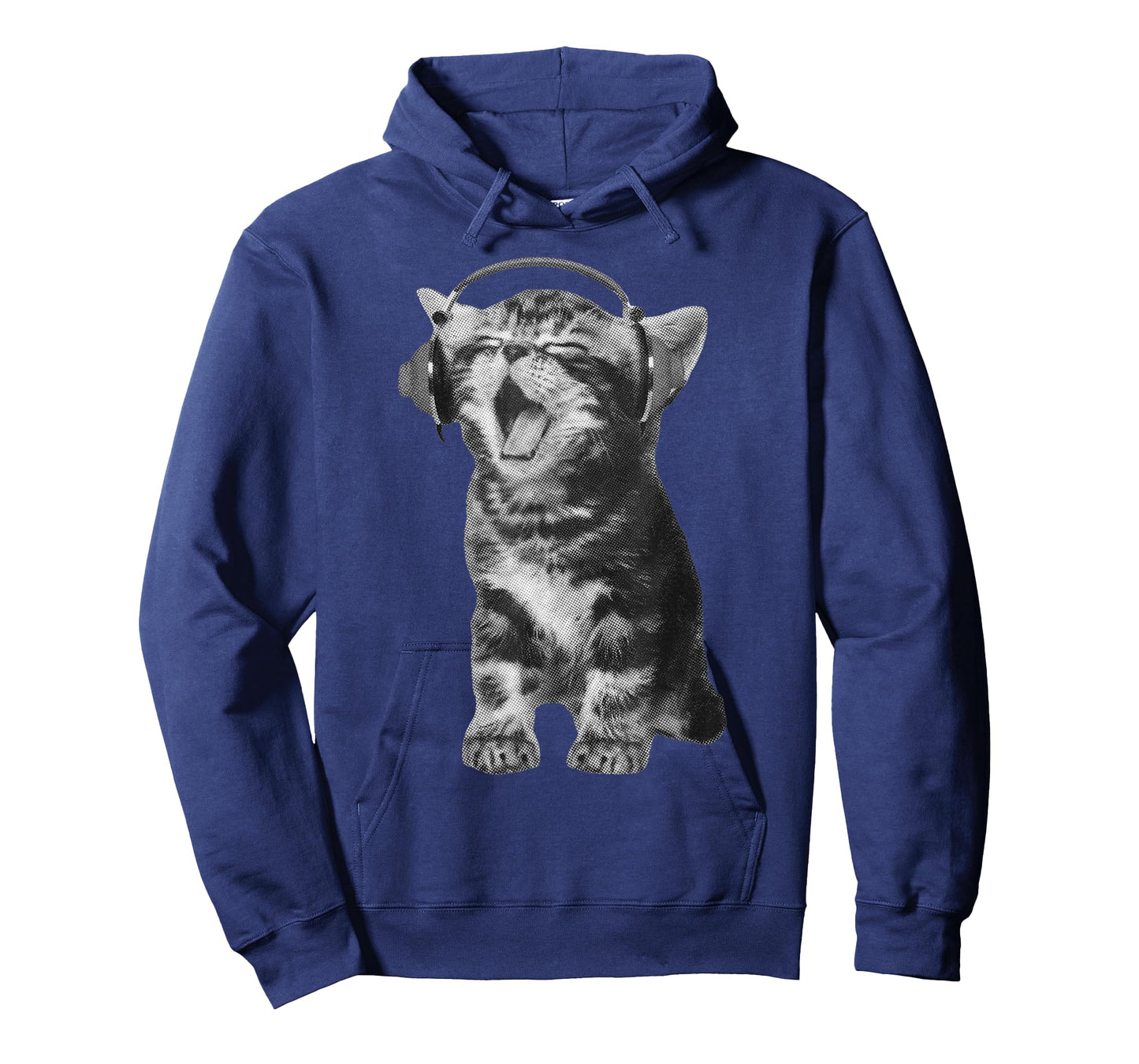 Cute Headphones Cat Meme Funny Y2K Grunge Silly Graphic Gift T-Shirt
