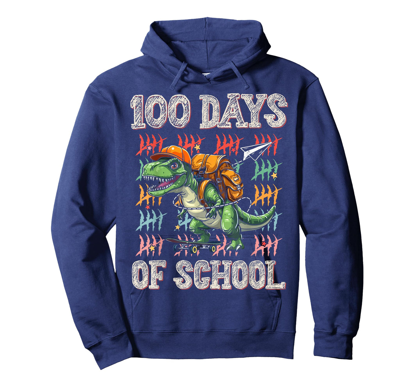 100 Days of School 100th Day Dinosaur T-rex Men Boys Kids T-Shirt