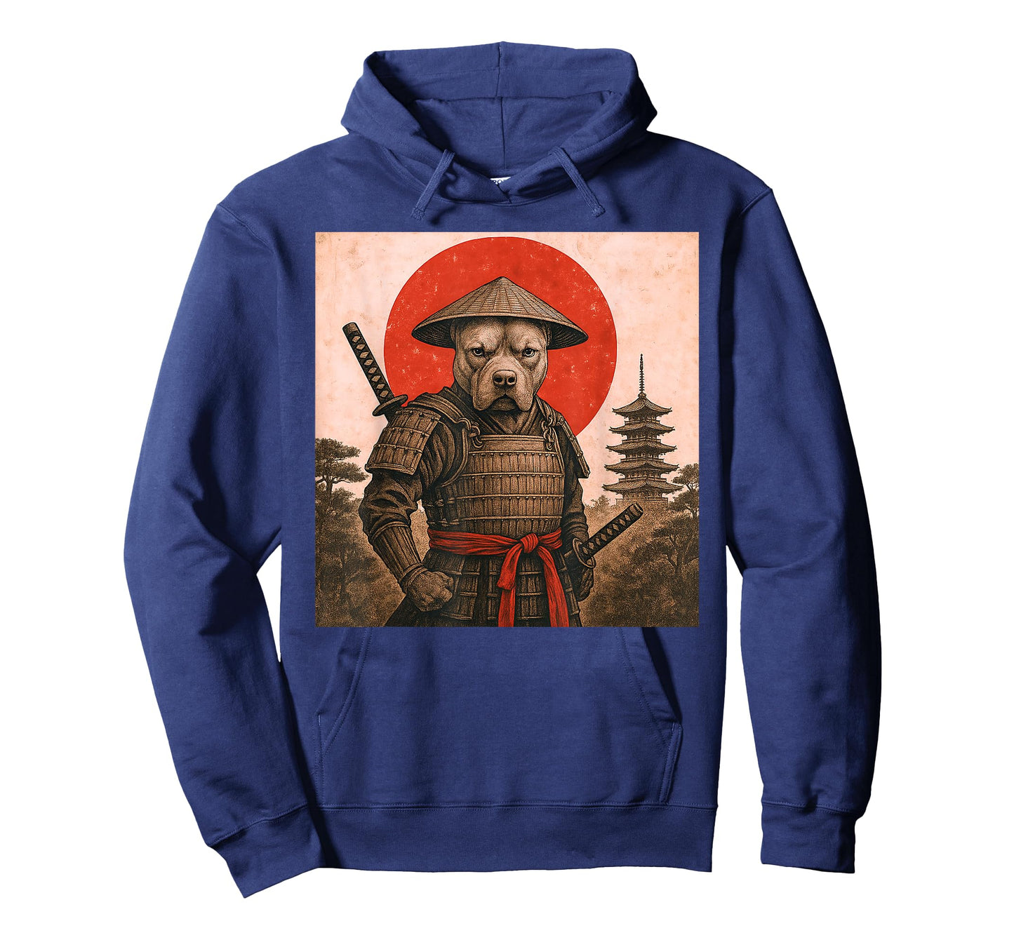 Pit Bull Samurai Warrior Vintage Japanese Ukiyo-e Dog Lover T-Shirt