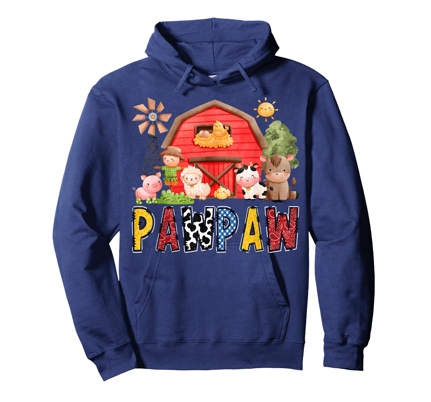Pawpaw Red Farm Cow Birthday Boy Matching Family Party T-Shirt