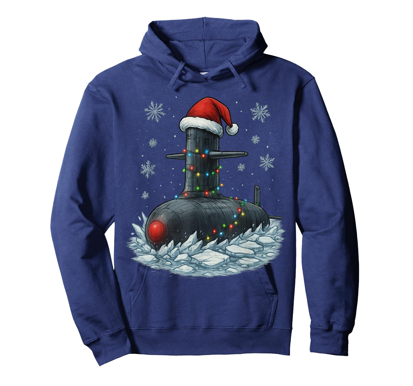 Christmas Lights Wrapped On Military Ohio Class Submarine T-Shirt