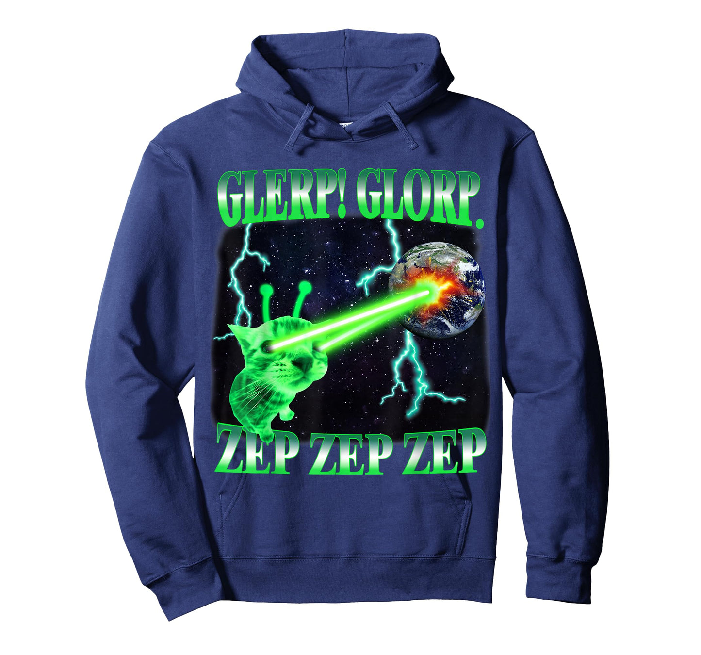 Glerp Glorp Funny Alien Cat Meme Gnarp Cat Silly Alien T-Shirt