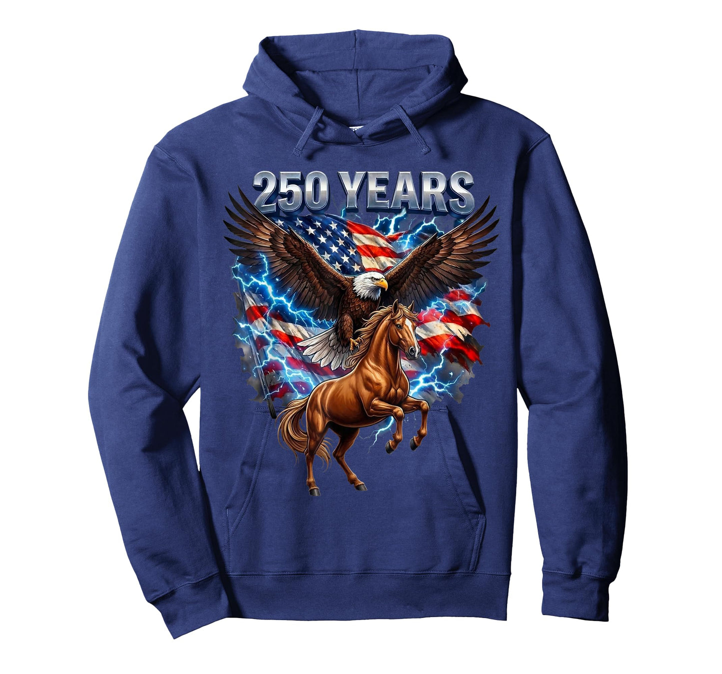 USA 250th Anniversary Bald Eagle & Clydesdale Horse T-Shirt