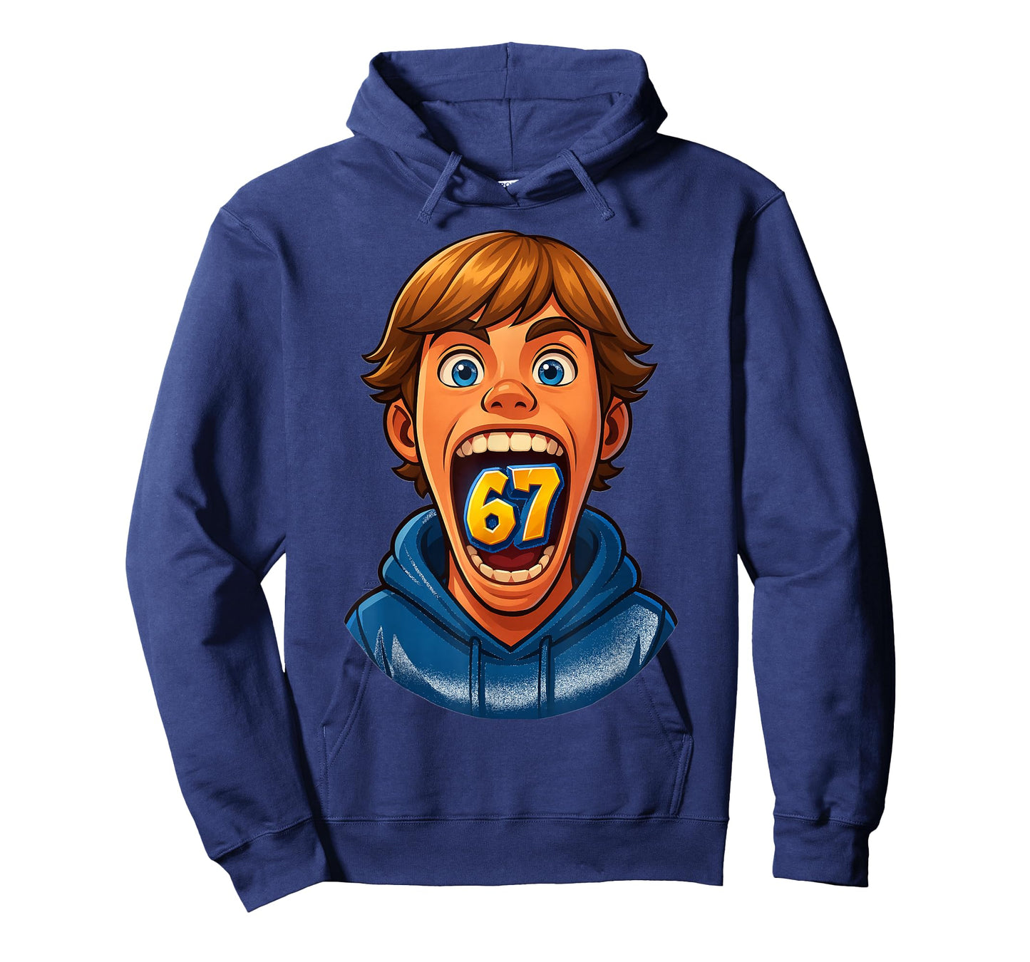 Animated 67 Kid Design with Glowing 67 Icon T-Shirt