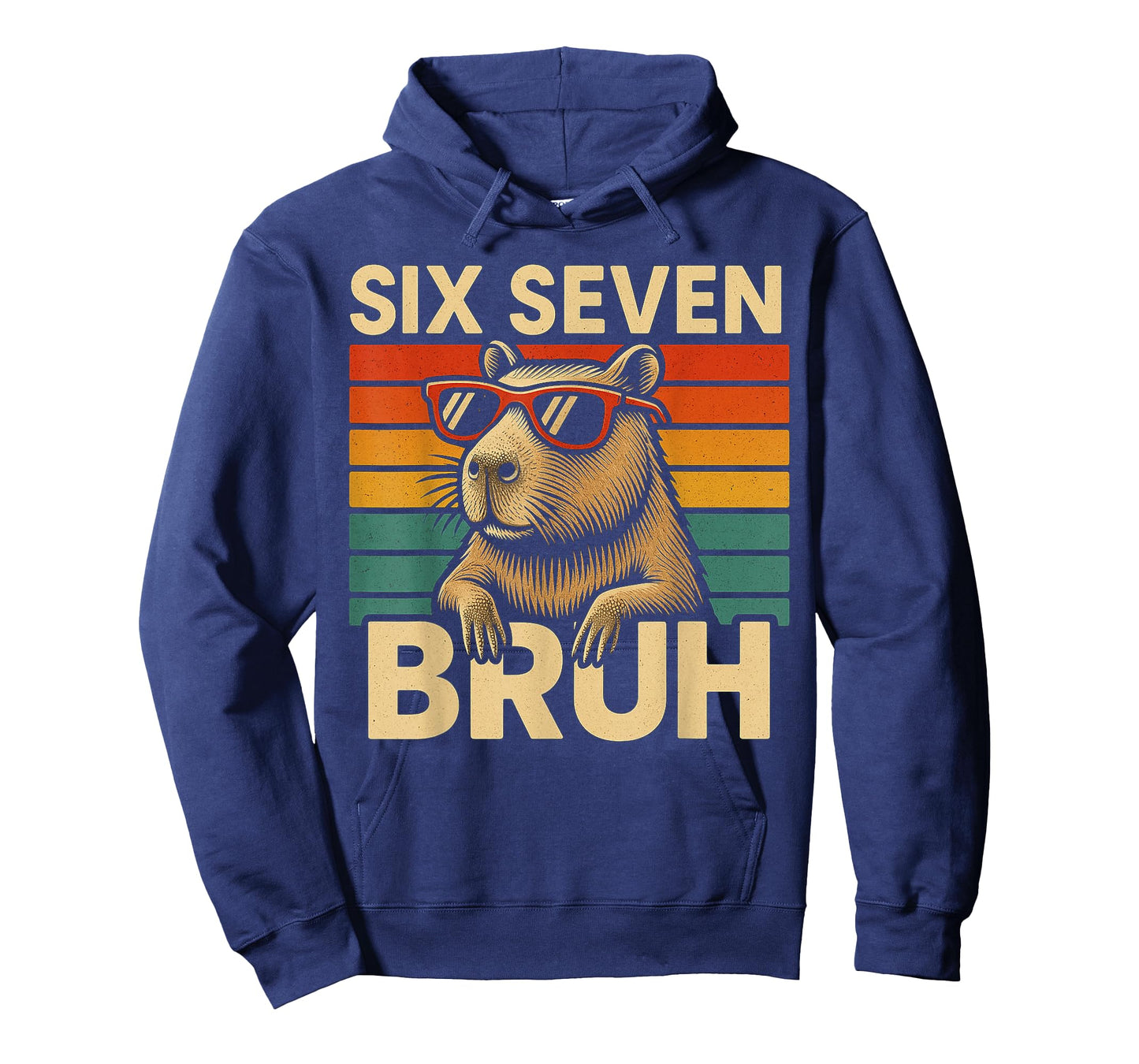 Six Seven Bruh Capybara Retro Vintage Funny 67 Meme Kids T-Shirt