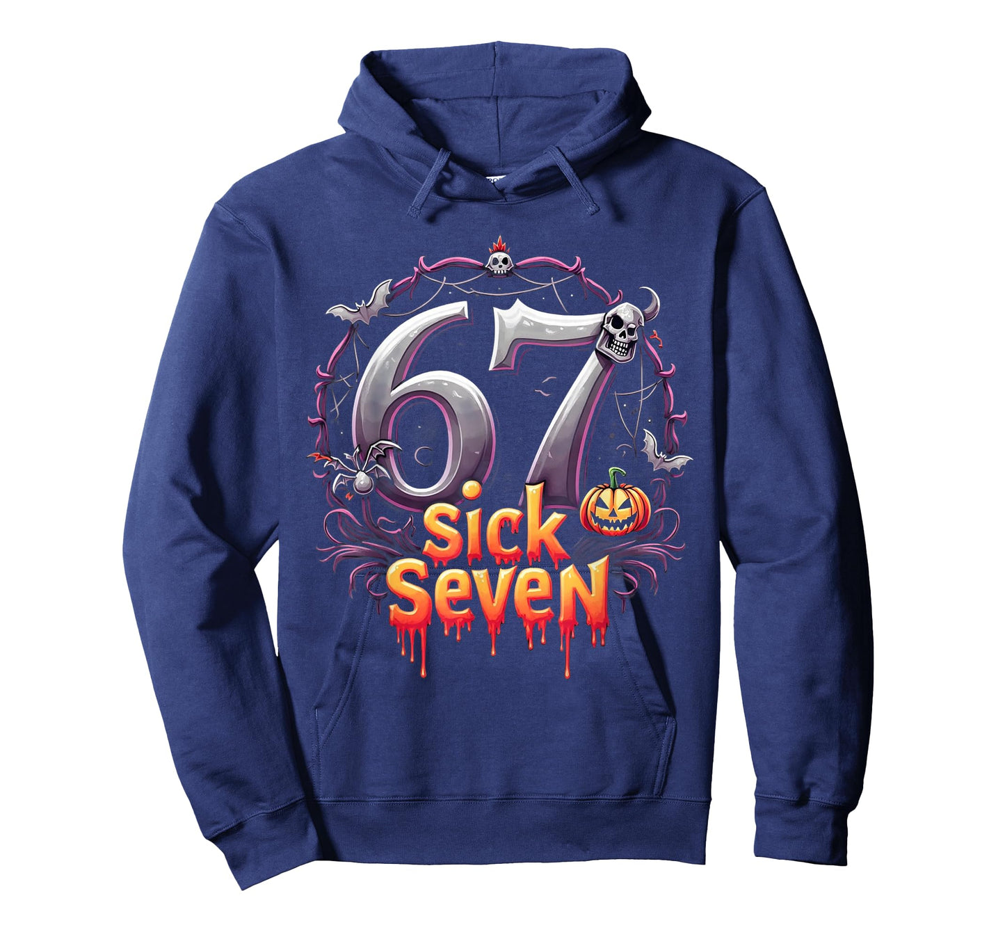 Fun Six Seven 6 7 Meme Design Fun Sick Seven Halloween Meme T-Shirt