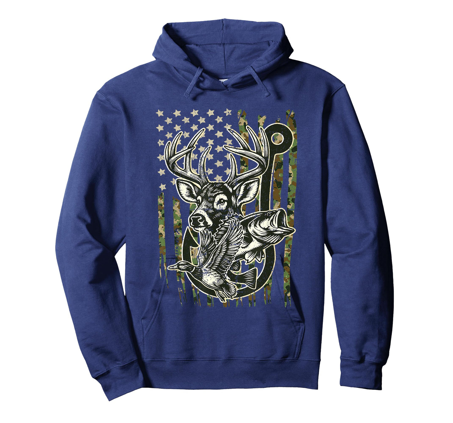 Hook Antler Heart Love Fishing Hunting Fish Deer Hunter Gift T-Shirt