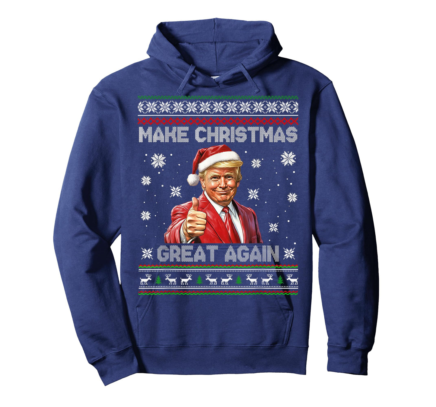 Make Christmas Great Again Funny Santa Trump 2025 Men Xmas T-Shirt