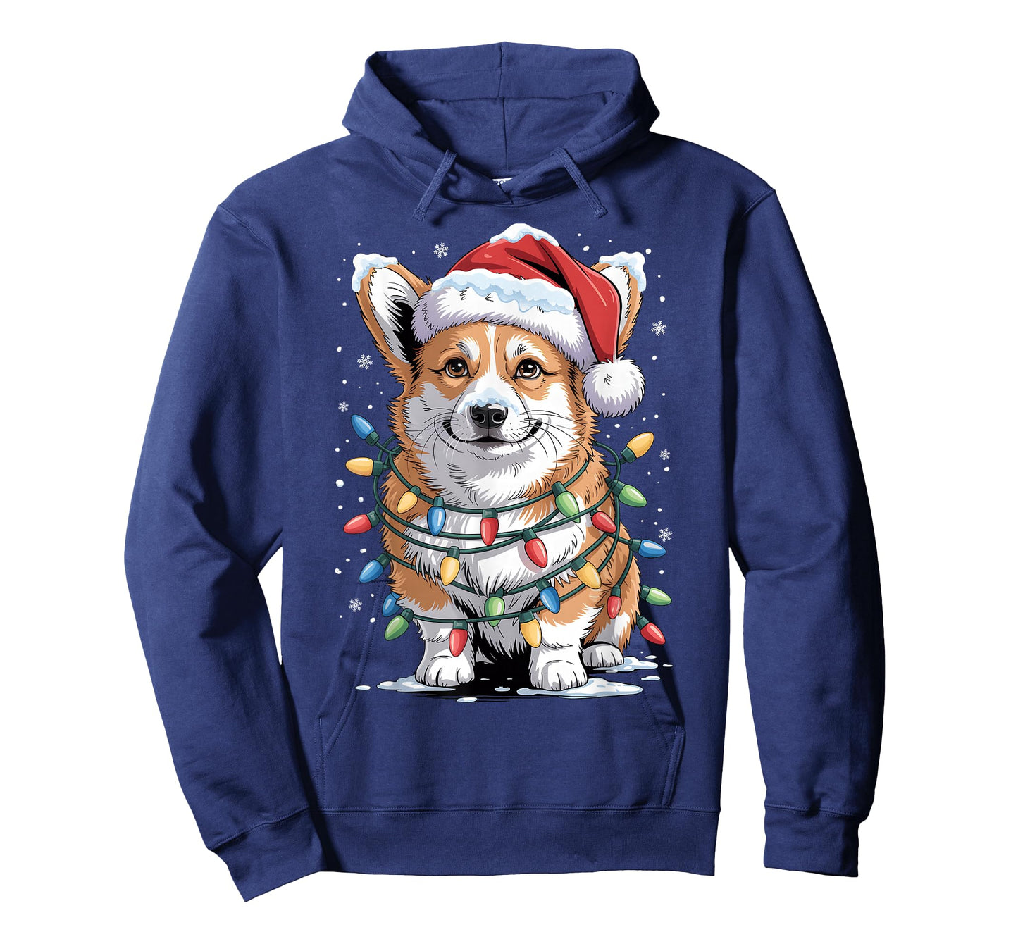 Cute Corgi Christmas Tree Santa Lights Dog Xmas Corgi T-Shirt