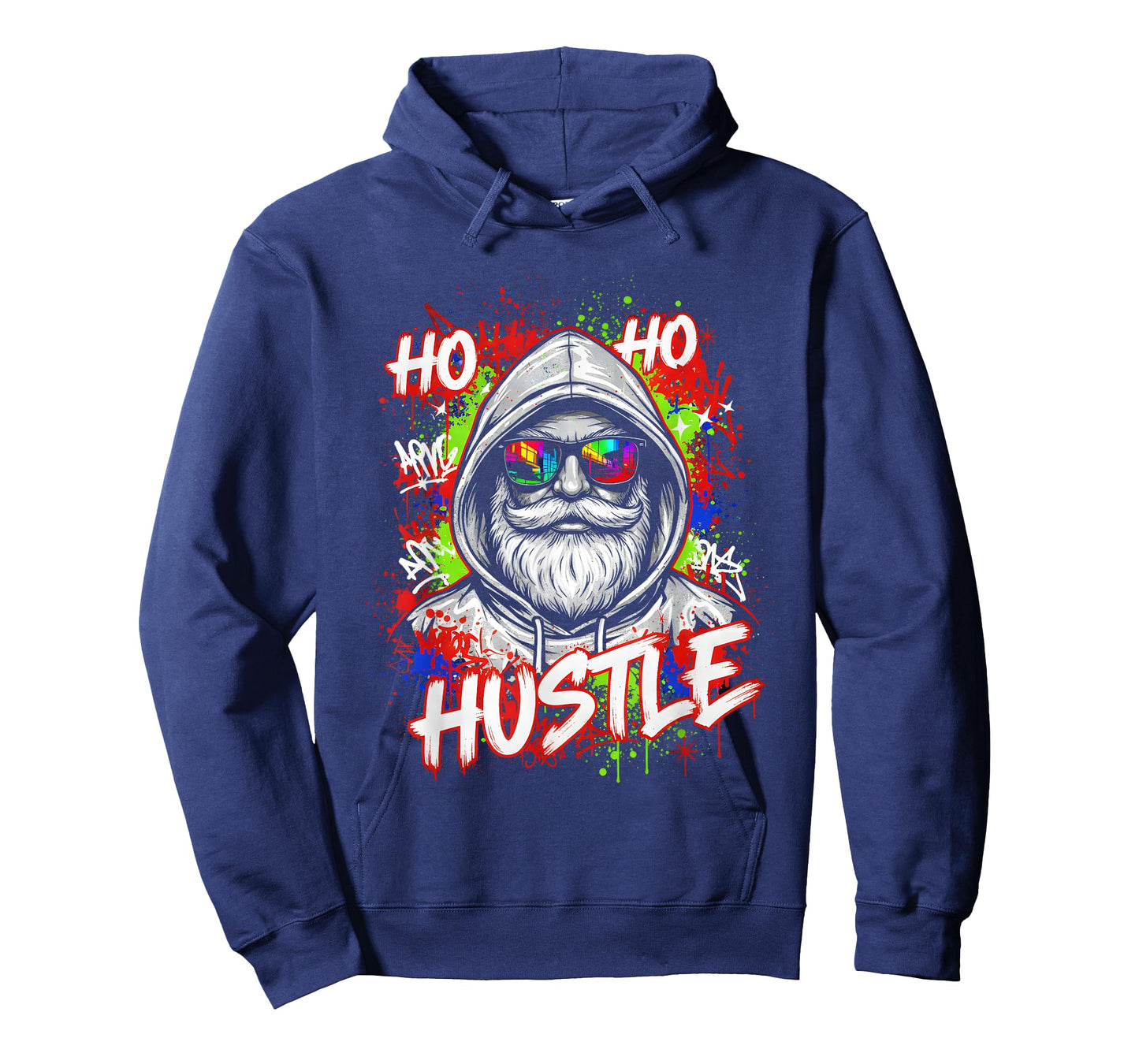 Cool Santa Claus Graffiti Hustle Christmas Pajama Top T-Shirt