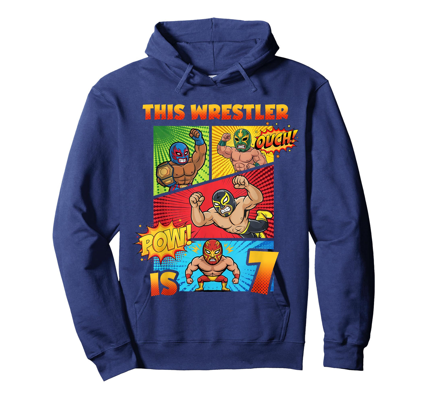 Wrestling 7th Birthday This Wrestler is 7 Cute Comic Book T-Shirt