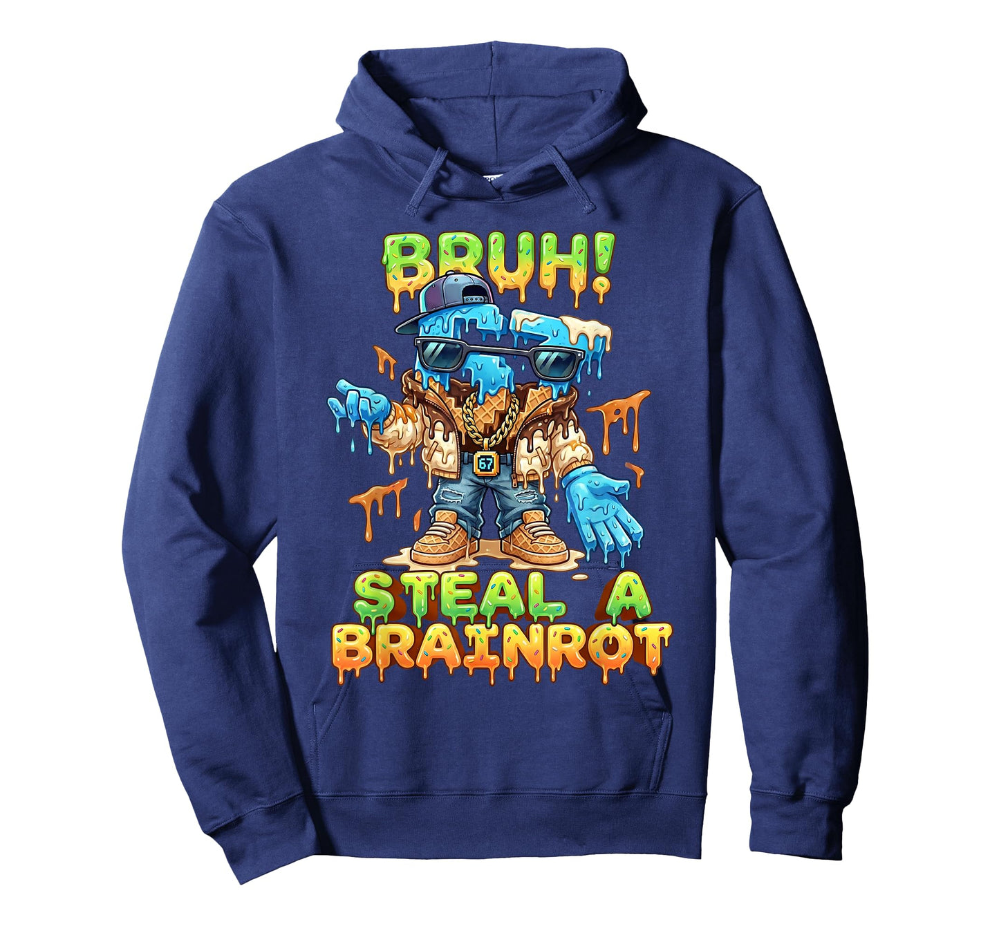 Funny Six Seven Meme - Bruh Steal A Brainrot - Funny 67 T-Shirt