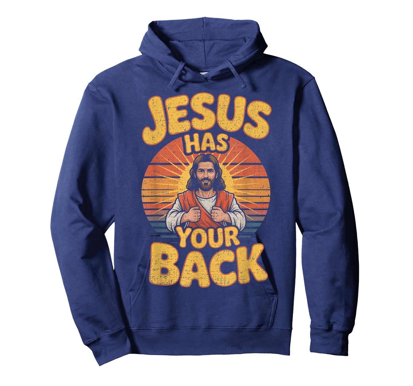 Jesus Has Your Back Retro Christian Men Women Kids T-Shirt