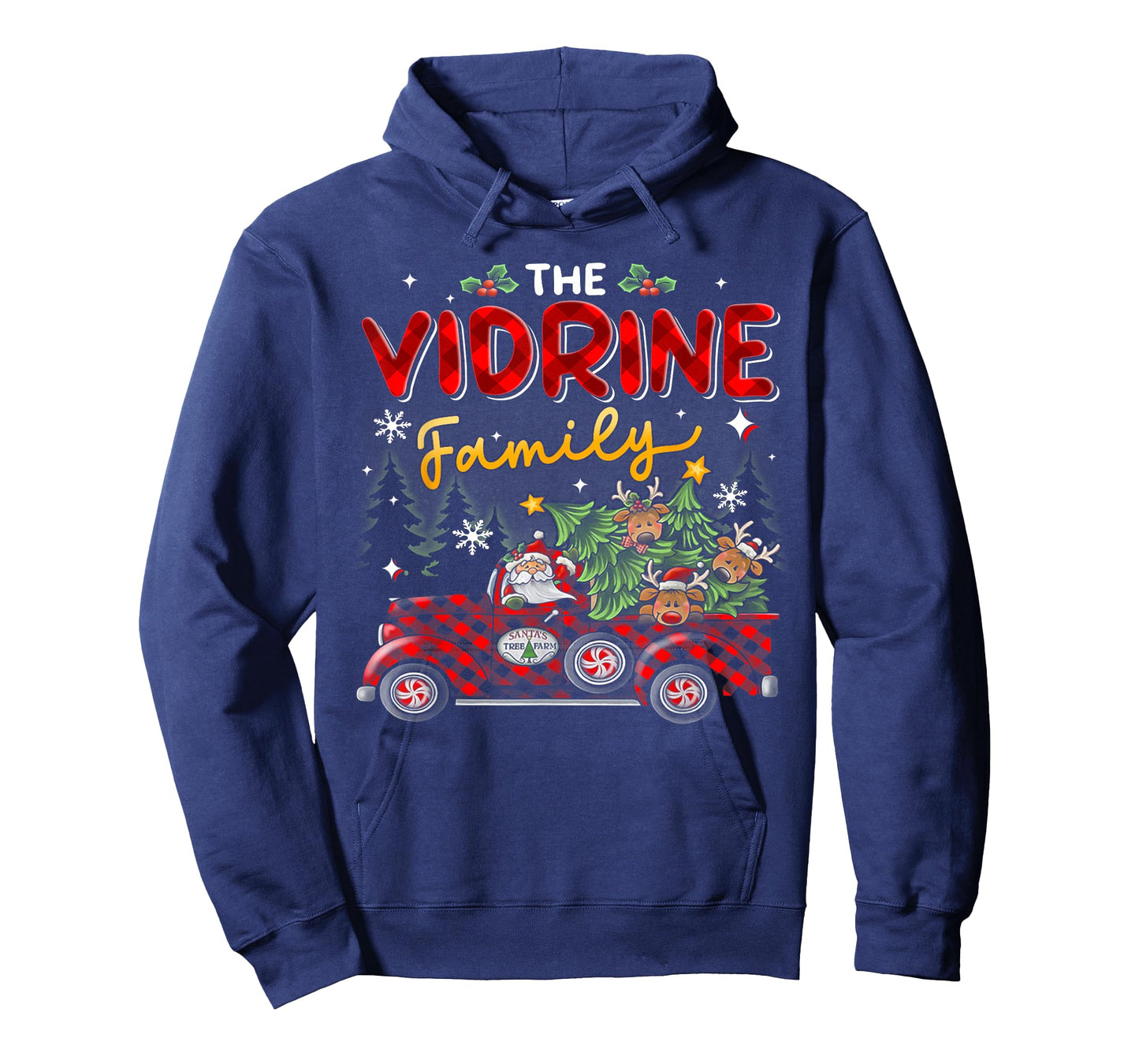 The Vidrine Family Christmas Matching Pajamas Group Gift T-Shirt