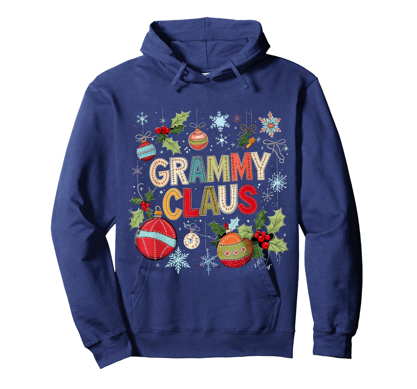 Grammy Claus Patchwork Ornament Christmas Design T-Shirt