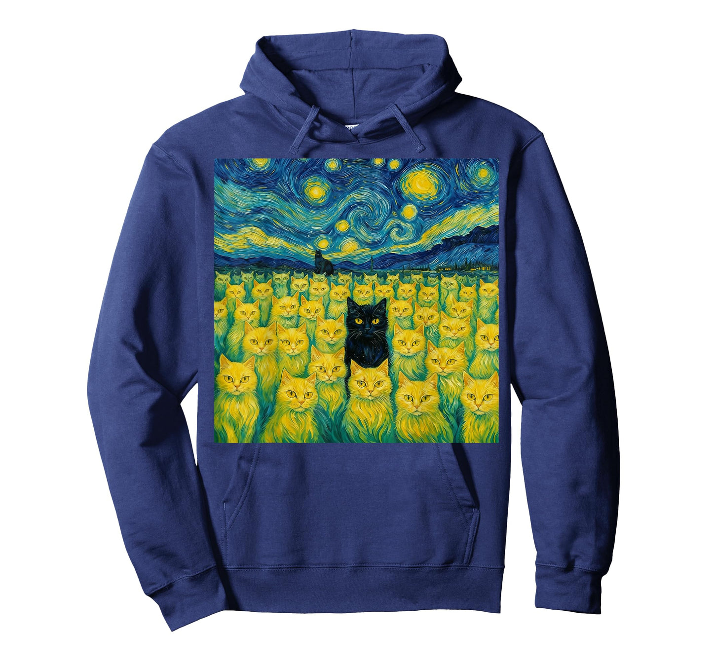 Cat Starry Night Van Gogh Cat for Cat Lover T-Shirt