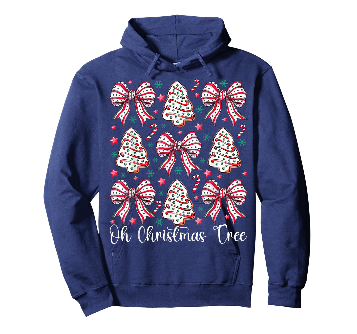 Cute Christmas Tree Cakes Lovers Xmas Bow Women Girls T-Shirt