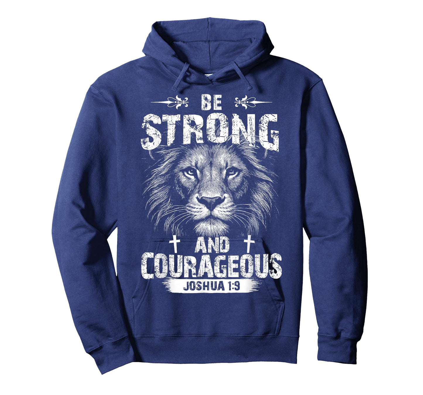 Be Strong and Courageous Lion Joshua 1:9 Christian Art T-Shirt