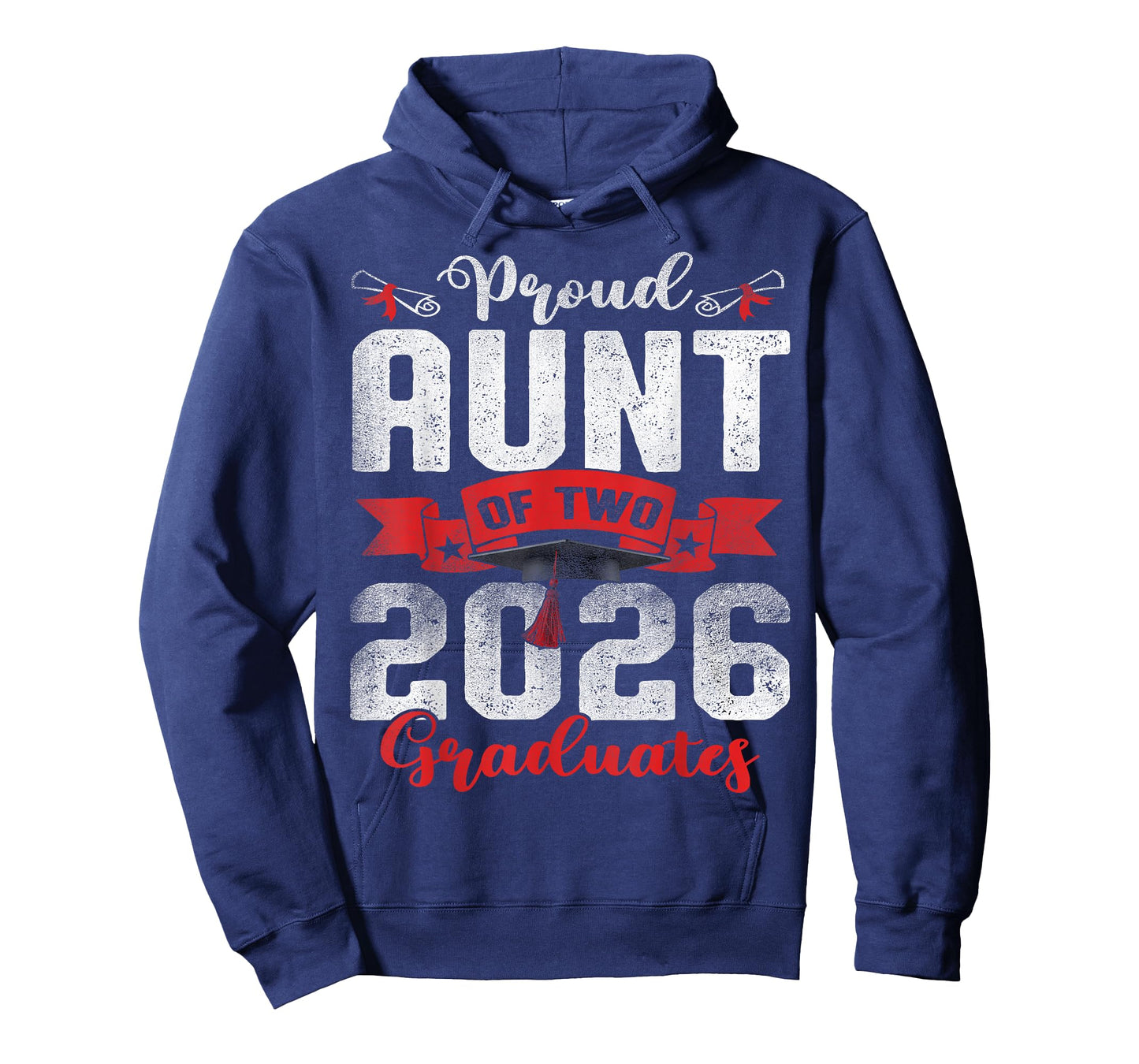 Proud Aunt of Two Class of 2026 Graduates Twins Graduation T-Shirt