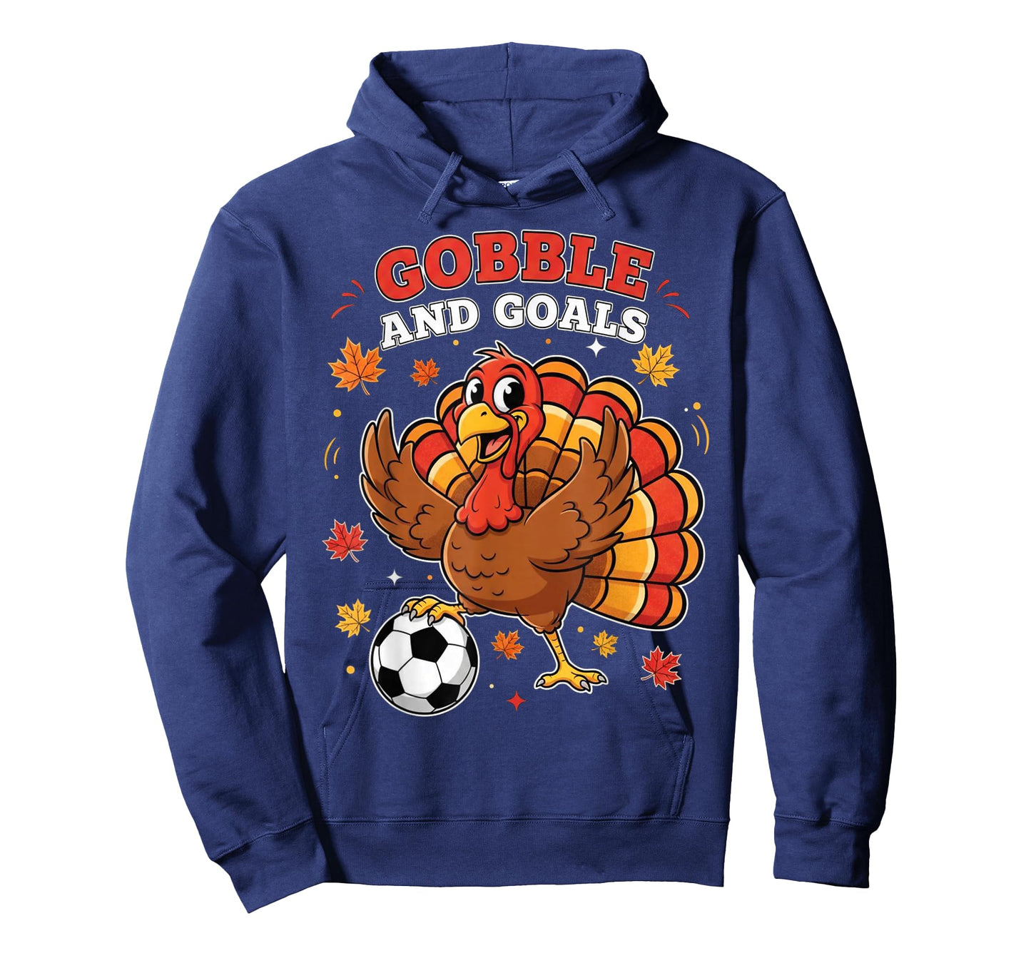 Kid Fall Boy Thanksgiving Soccer Turkey Men Gobble and Goals T-Shirt