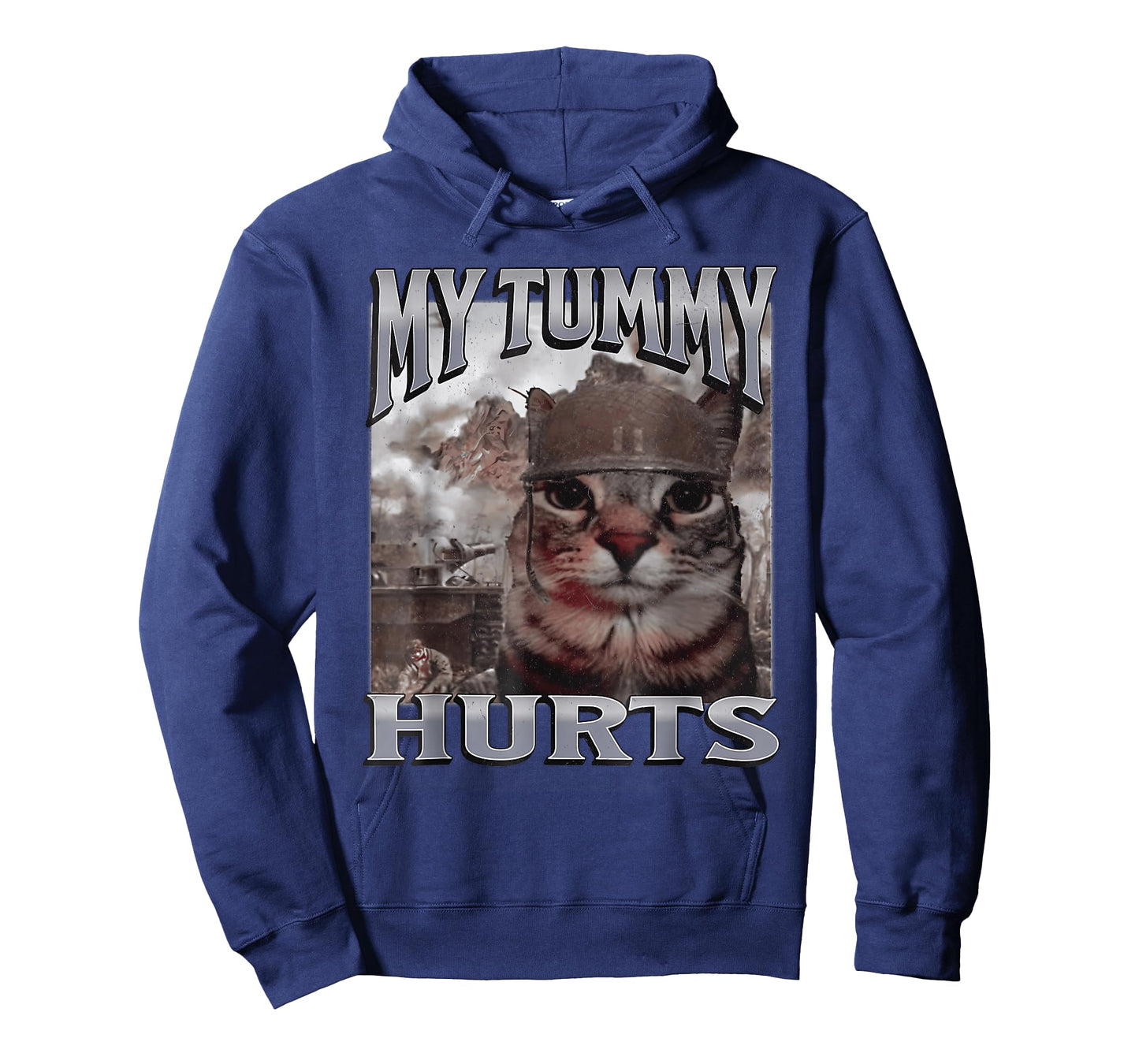 My Tummy Hurts Funny Cat Meme Bootleg Graphic T-Shirt