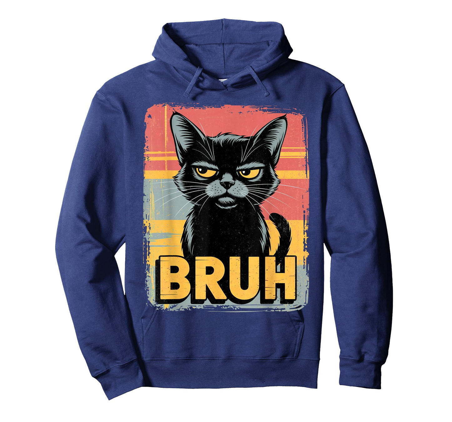 Sarcastic Bruh Anime - Grumpy Cartoon Meme Graphic Funny Cat T-Shirt