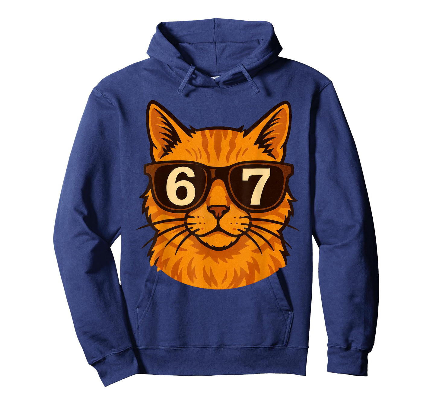 Funny Orange Cat Sunglasses 67 Six Seven Meme T-Shirt